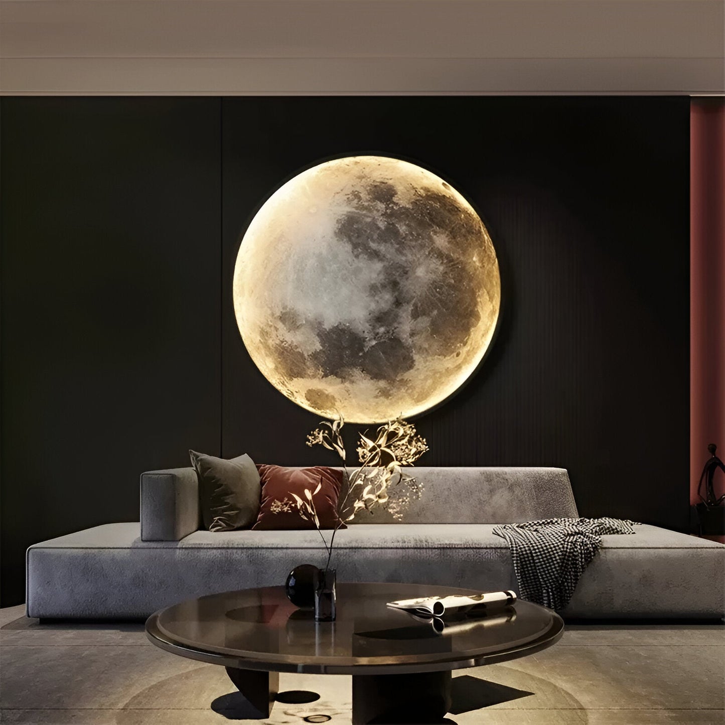 MoonSculpt – 3D muurdecoratie in de vorm van een maan, verstelbaar en dimbaar
