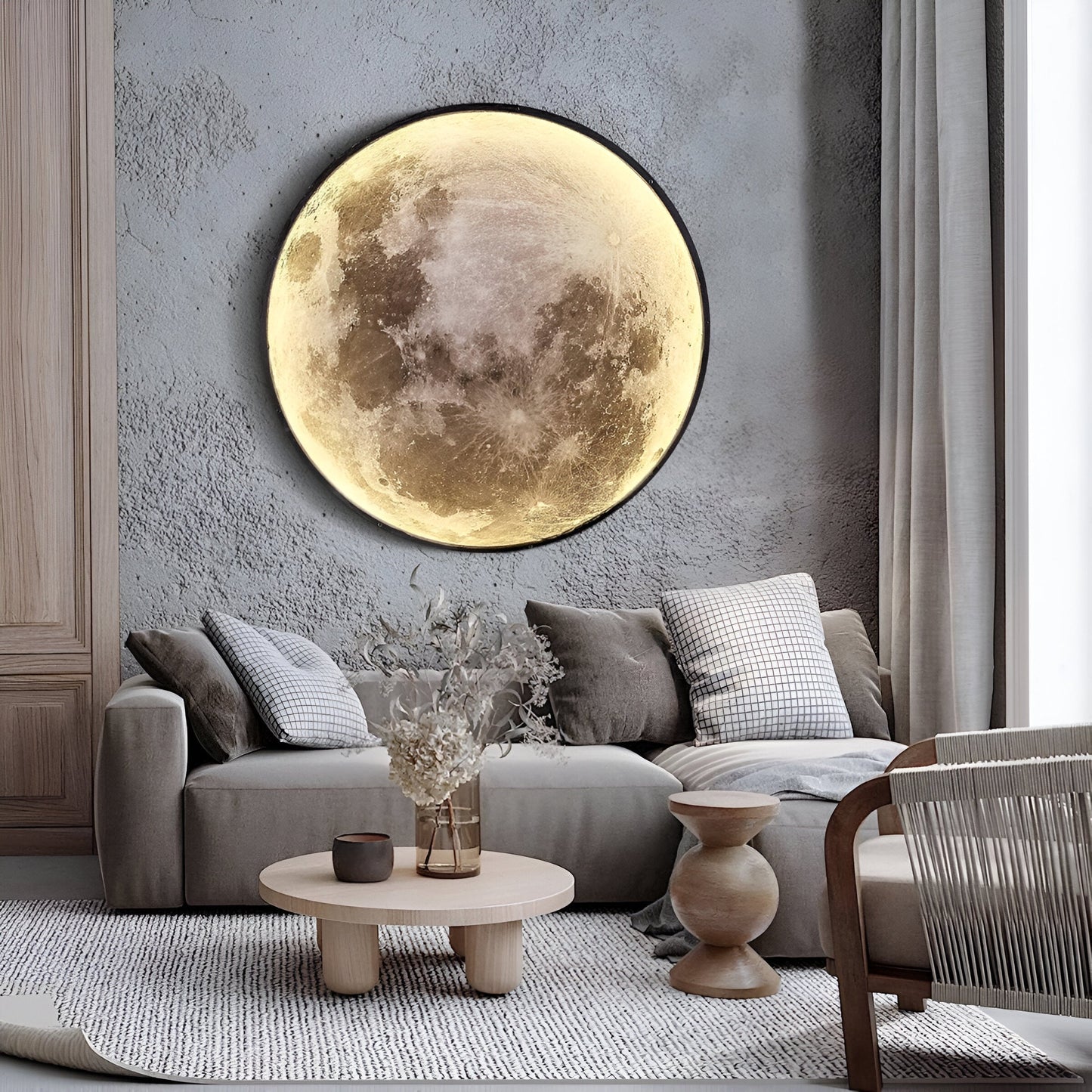 MoonSculpt – 3D muurdecoratie in de vorm van een maan, verstelbaar en dimbaar