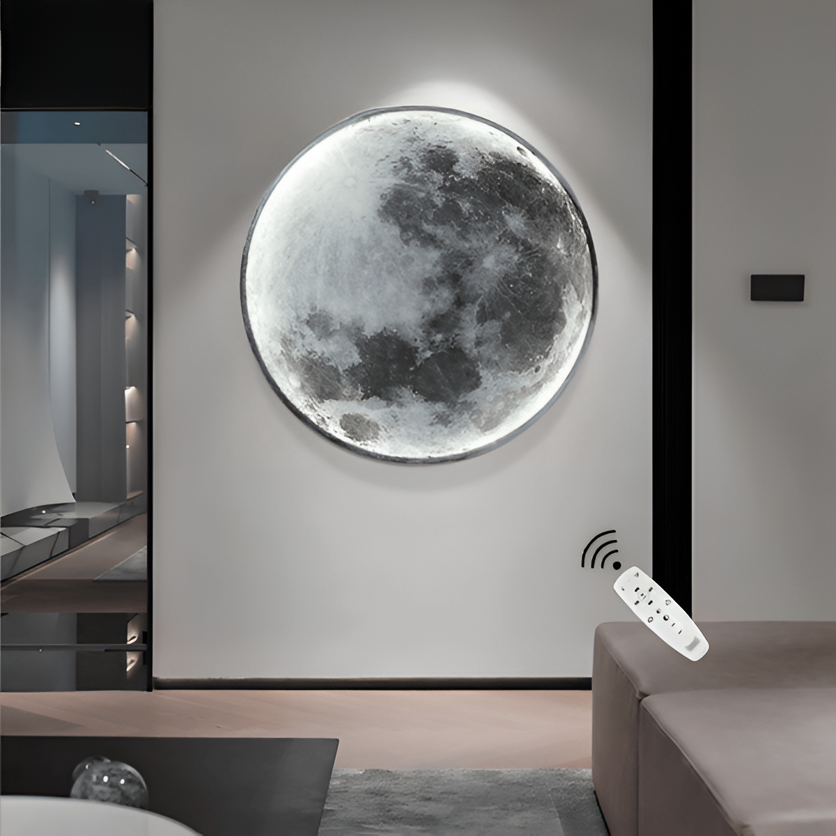 MoonSculpt – 3D muurdecoratie in de vorm van een maan, verstelbaar en dimbaar