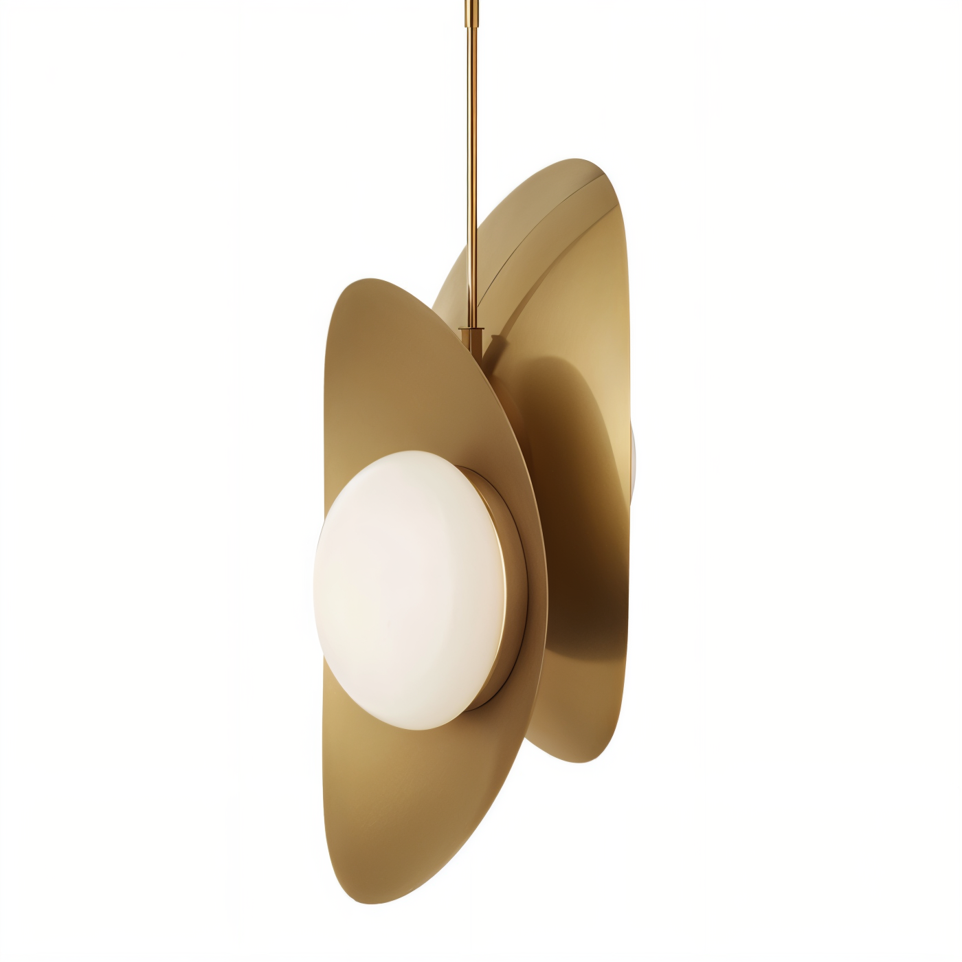 Perlaure | Hanglamp van Geslepen Glas en Verguld Metaal – Luxe Glans