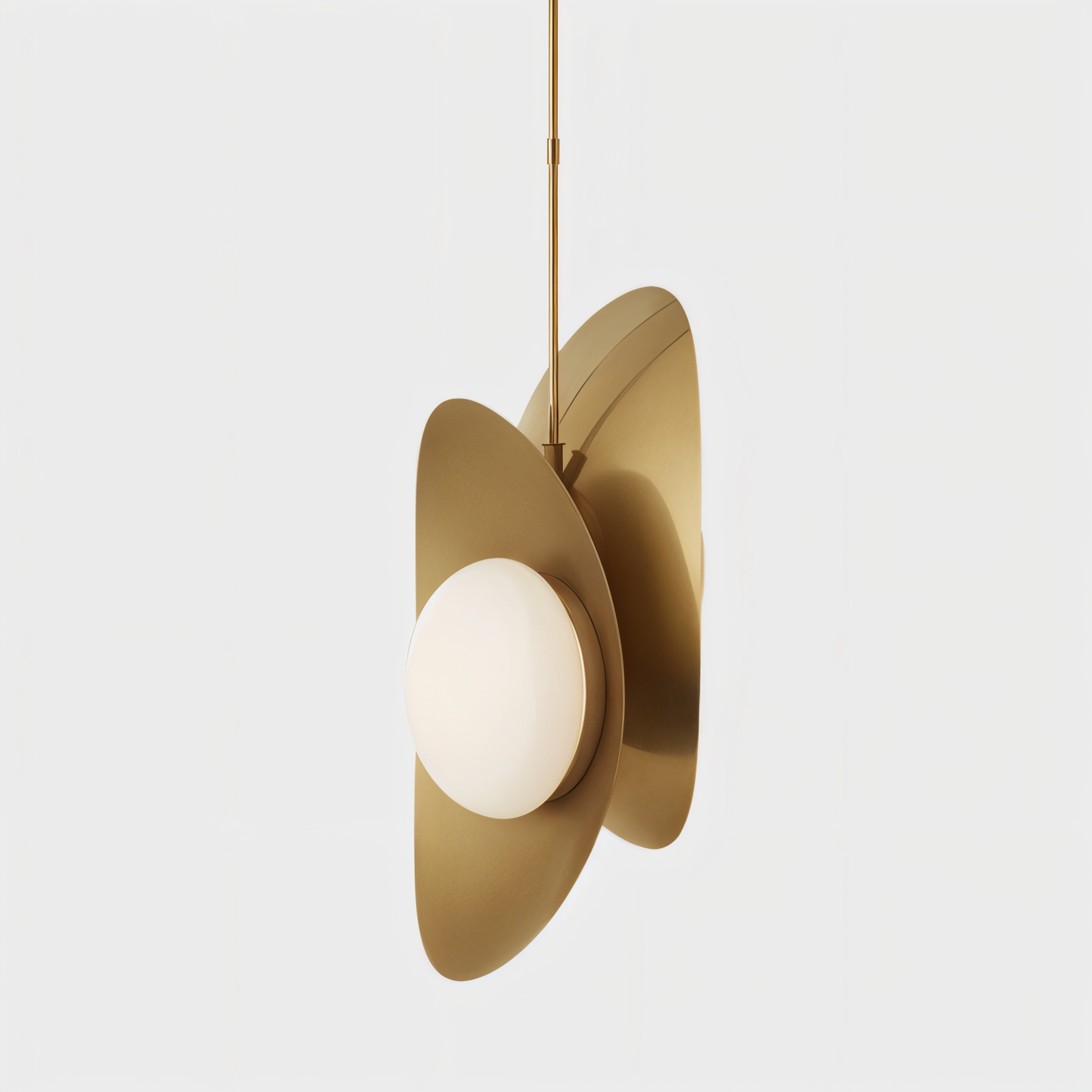 Perlaure | Hanglamp van Geslepen Glas en Verguld Metaal – Luxe Glans