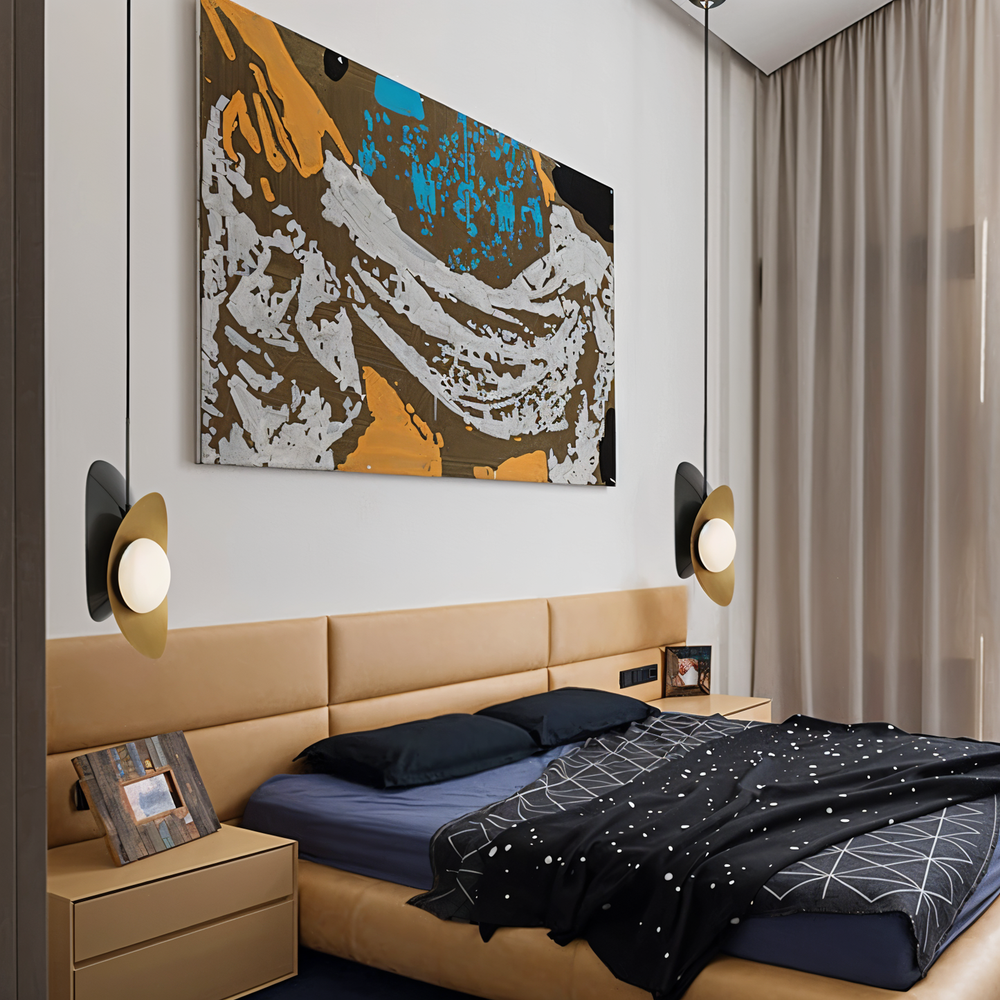 Perlaure | Hanglamp van Geslepen Glas en Verguld Metaal – Luxe Glans