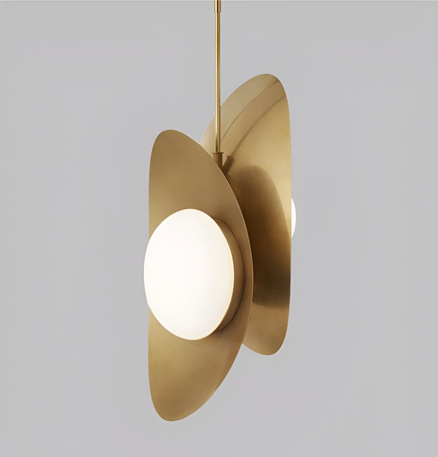 Perlaure | Hanglamp van Geslepen Glas en Verguld Metaal – Luxe Glans