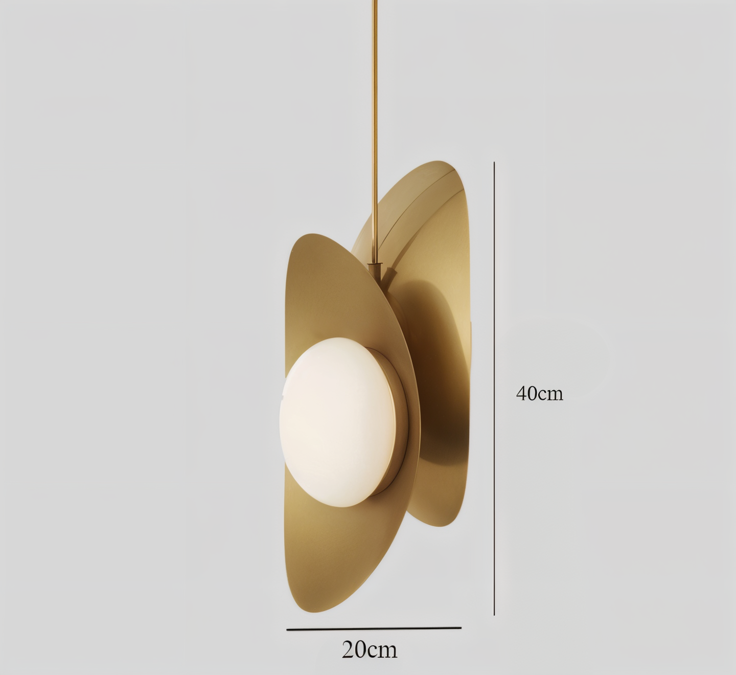Perlaure | Hanglamp van Geslepen Glas en Verguld Metaal – Luxe Glans