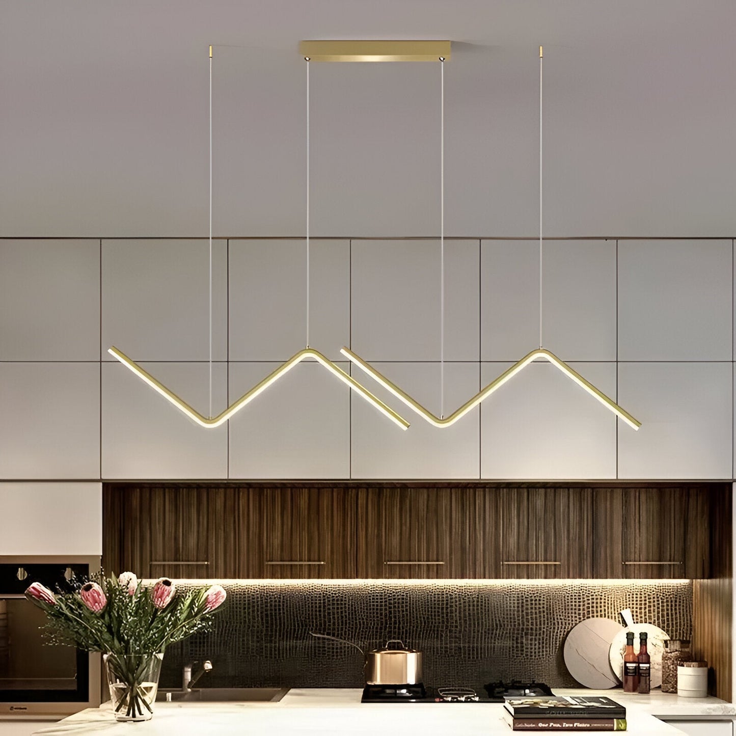 Luxurzi | Driehoekige LED-ophanging design – Moderne en luxueuze verlichting