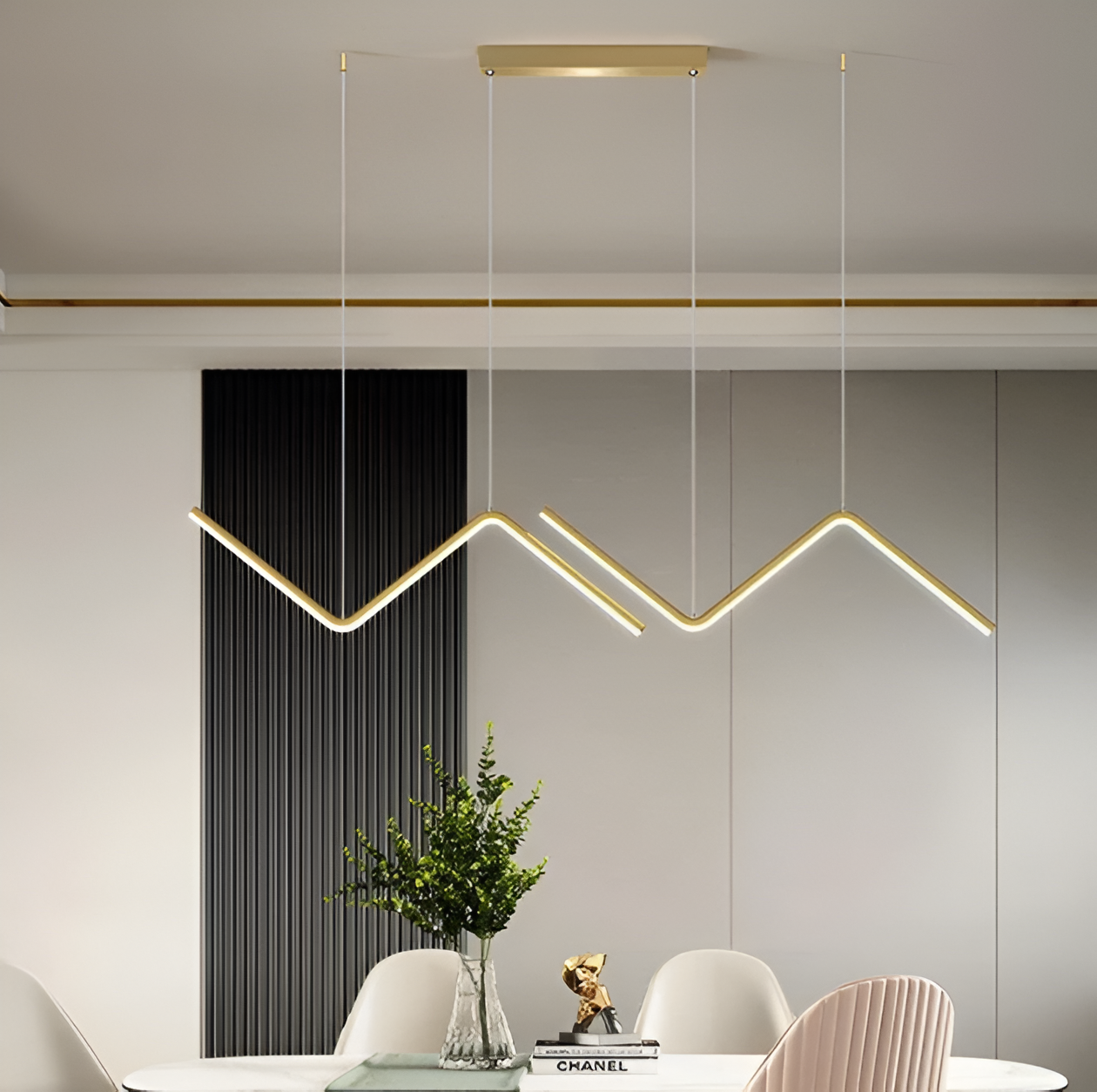 Luxurzi | Driehoekige LED-ophanging design – Moderne en luxueuze verlichting