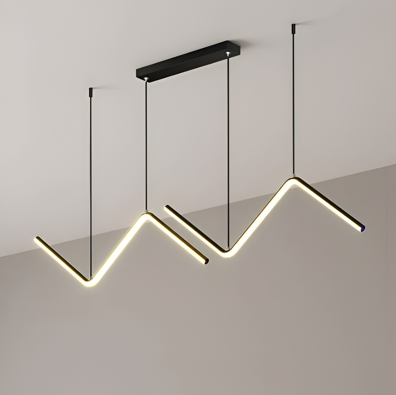 Luxurzi | Driehoekige LED-ophanging design – Moderne en luxueuze verlichting
