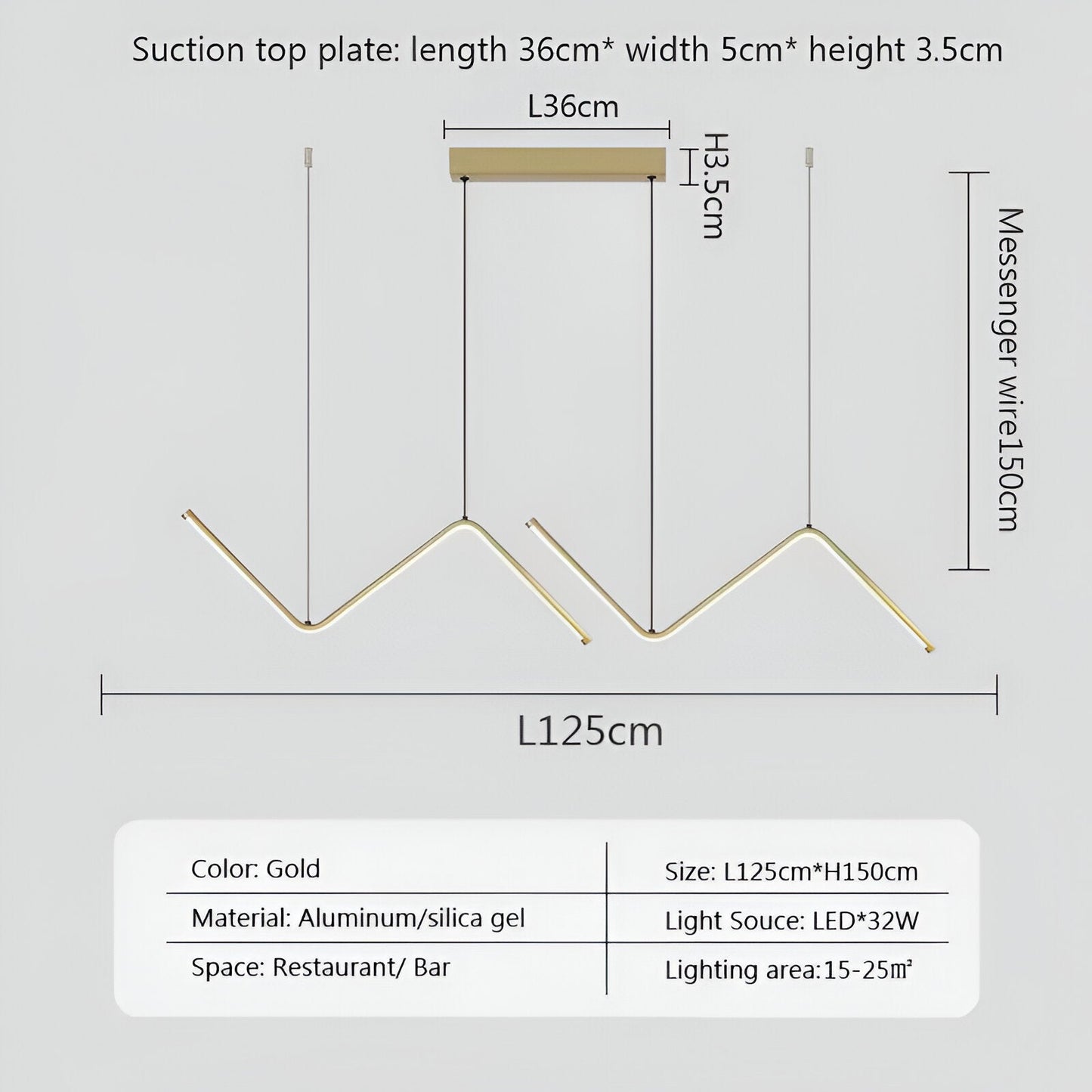 Luxurzi | Driehoekige LED-ophanging design – Moderne en luxueuze verlichting