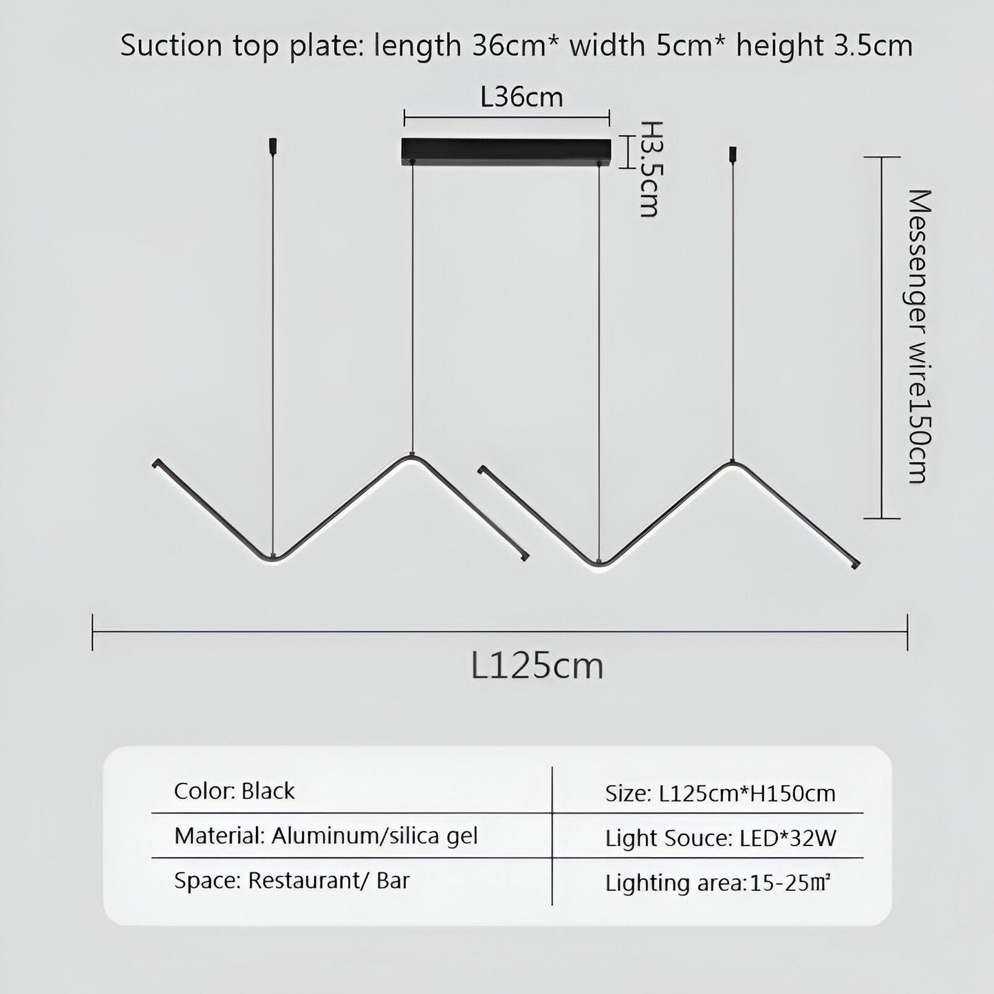 Luxurzi | Driehoekige LED-ophanging design – Moderne en luxueuze verlichting