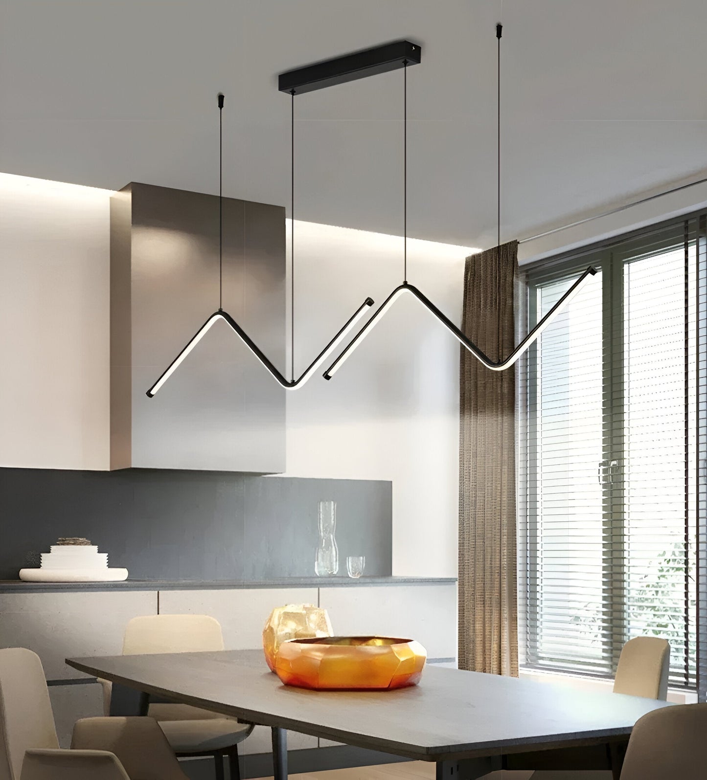 Luxurzi | Driehoekige LED-ophanging design – Moderne en luxueuze verlichting