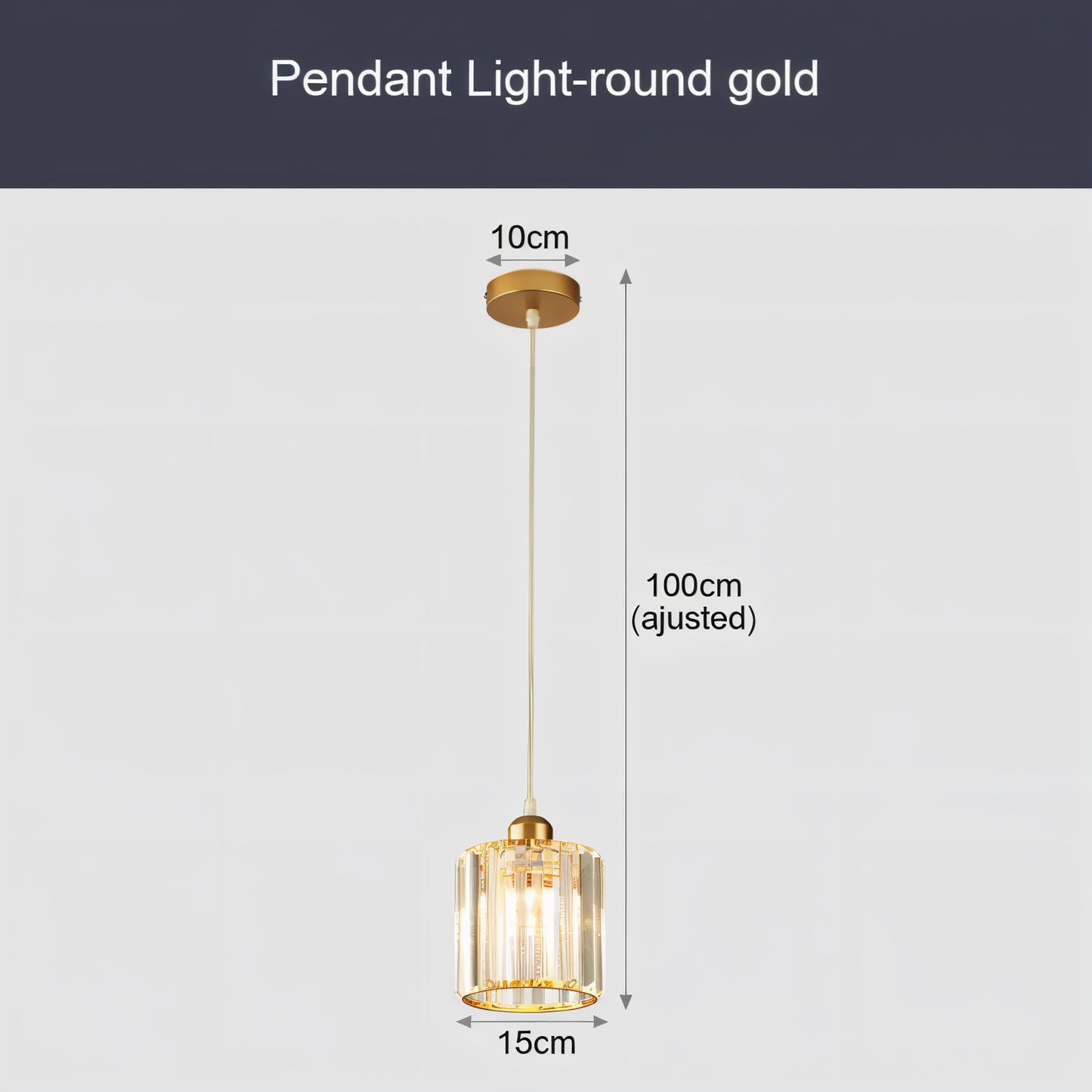 Auréalis | Vierkante Zwarte & Gouden Hanglamp met Kristaldetails