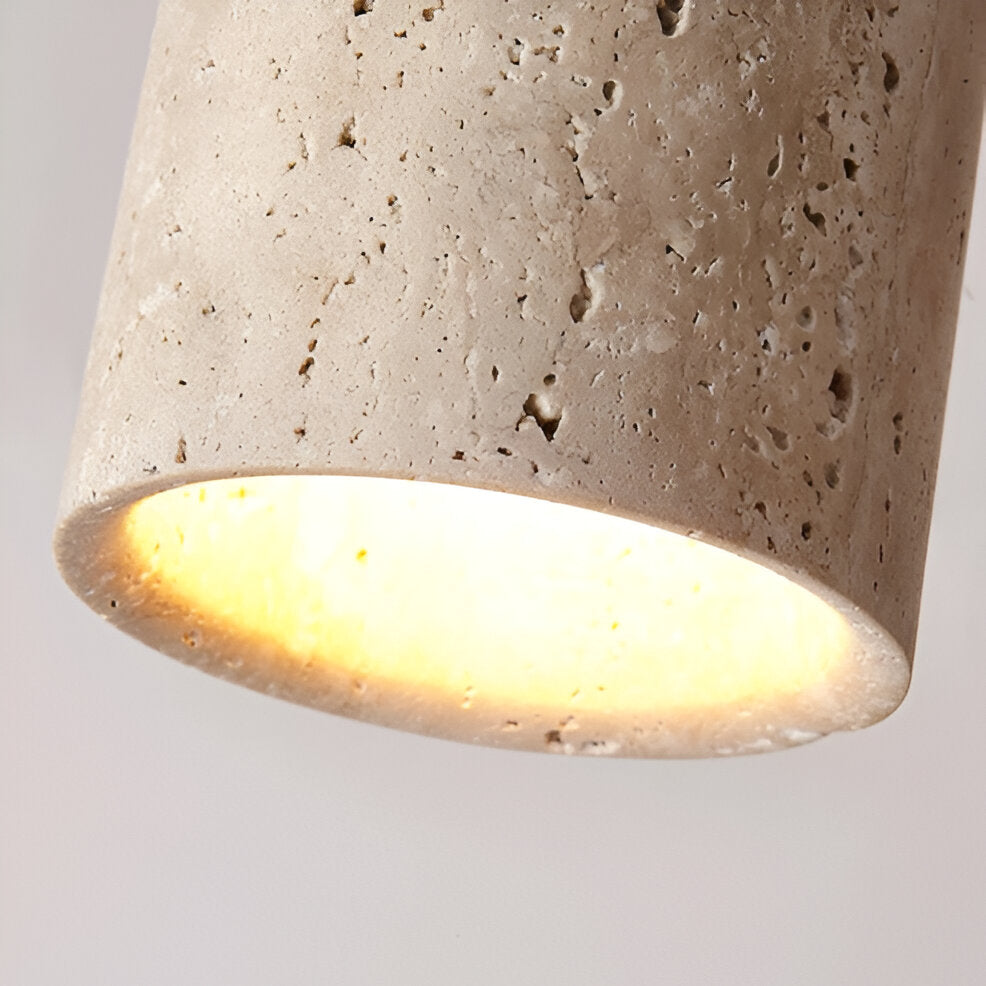 Travellis | LED-plafondlamp in travertin en hout