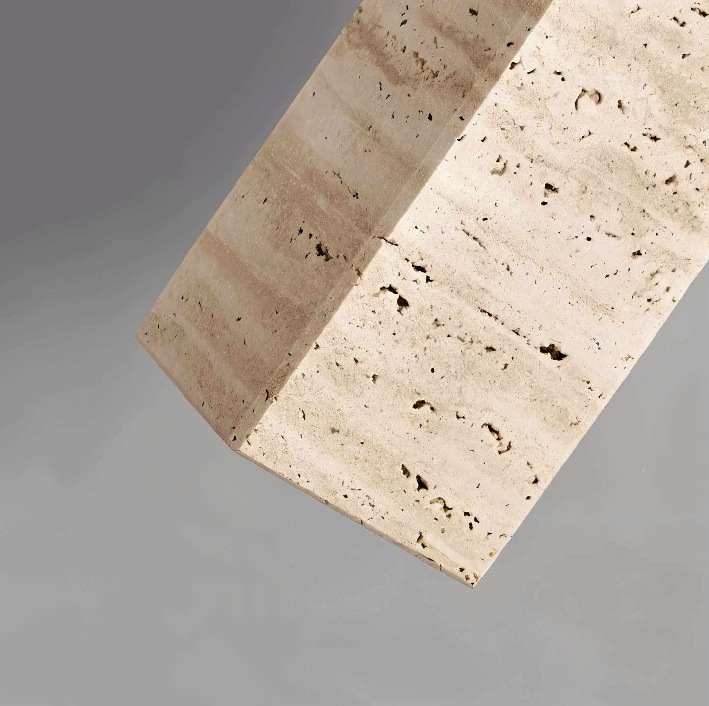 MarmoFina – Cilindrische hanglamp van marmer en hout