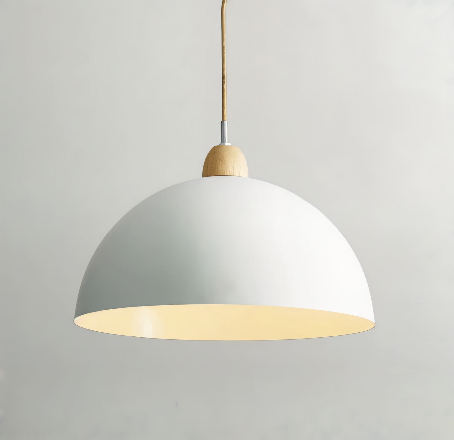 Domelune | Verstelbare Koepelhanglamp van IJzer en Hout – Moderne LED Verlichting