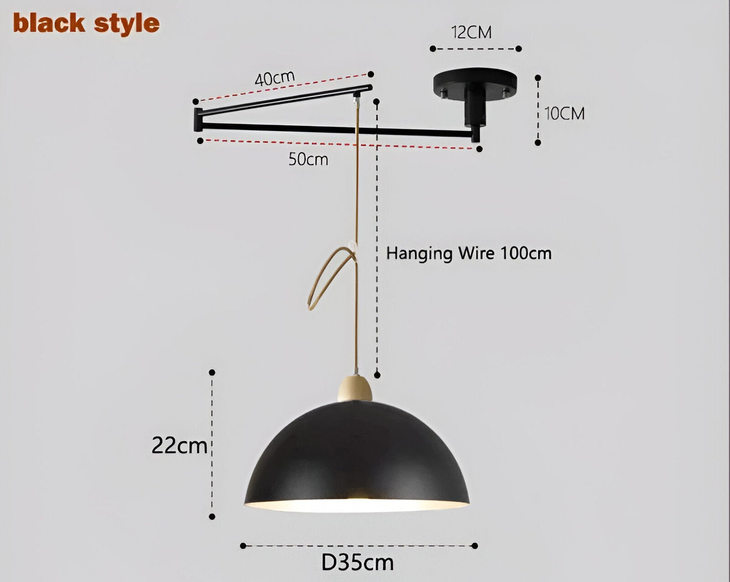 Domelune | Verstelbare Koepelhanglamp van IJzer en Hout – Moderne LED Verlichting