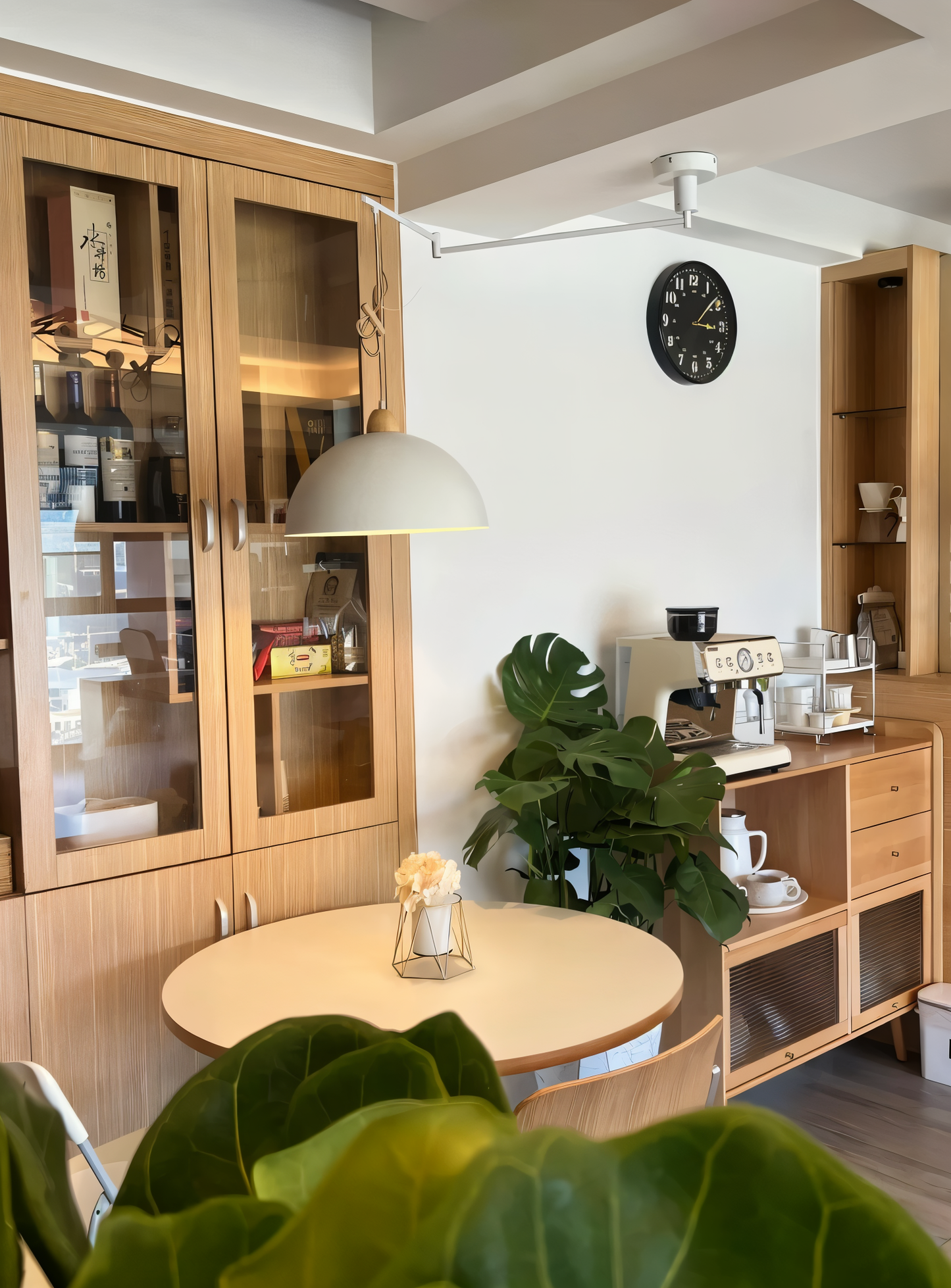Domelune | Verstelbare Koepelhanglamp van IJzer en Hout – Moderne LED Verlichting