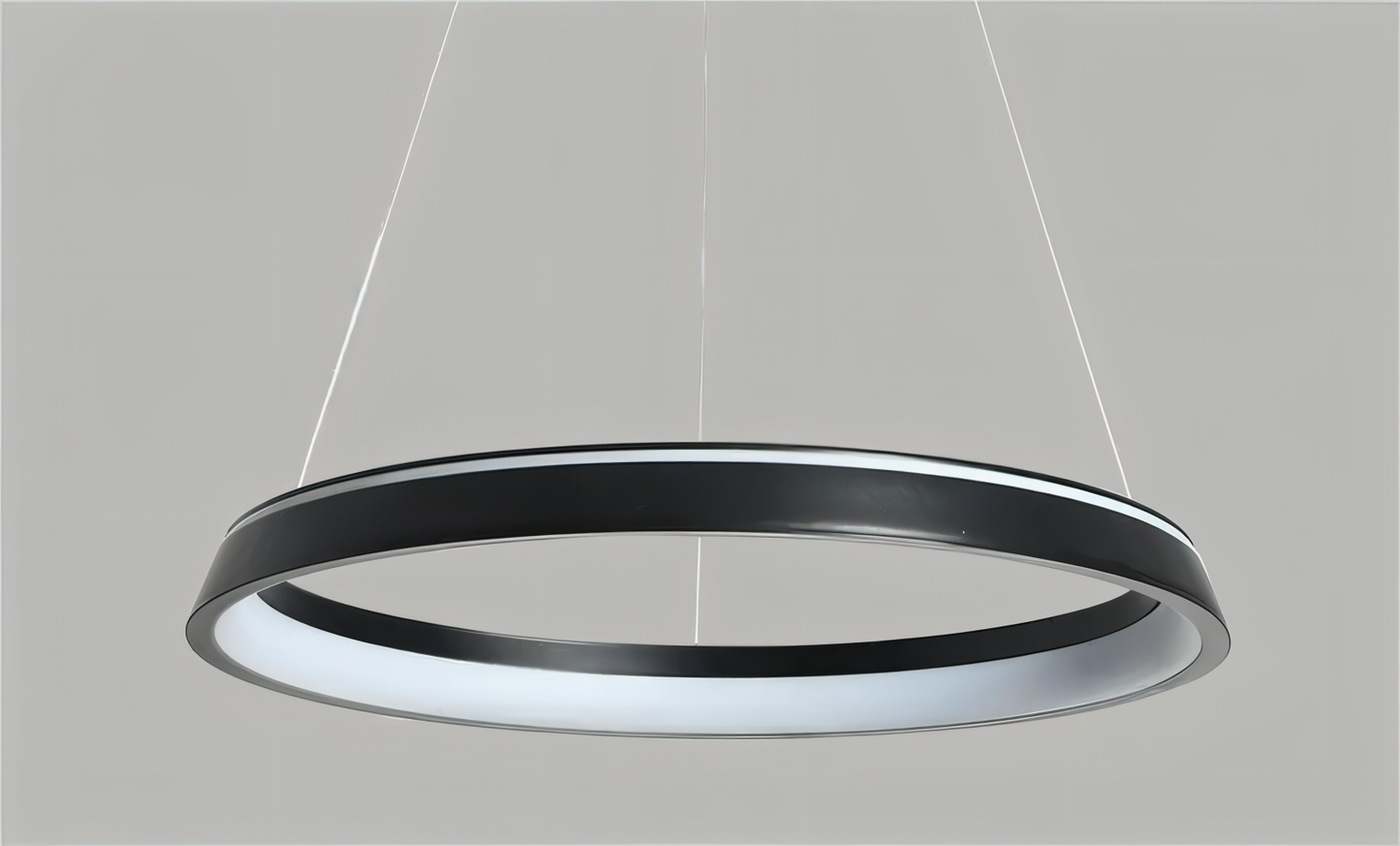 Lunessa | Suspension LED Circulaire Minimaliste – Noir & Blanc Épuré