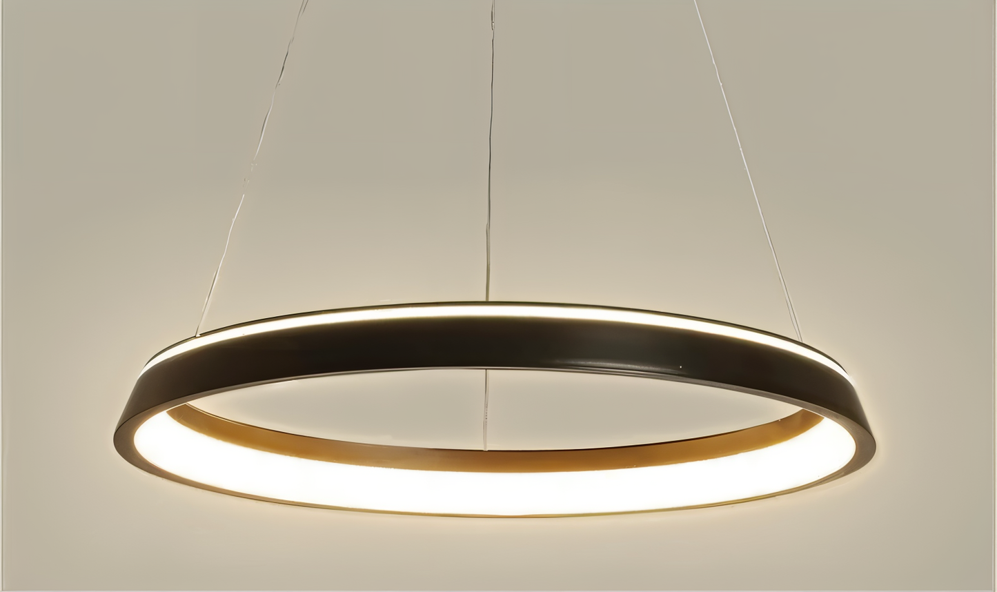 Lunessa | Suspension LED Circulaire Minimaliste – Noir & Blanc Épuré
