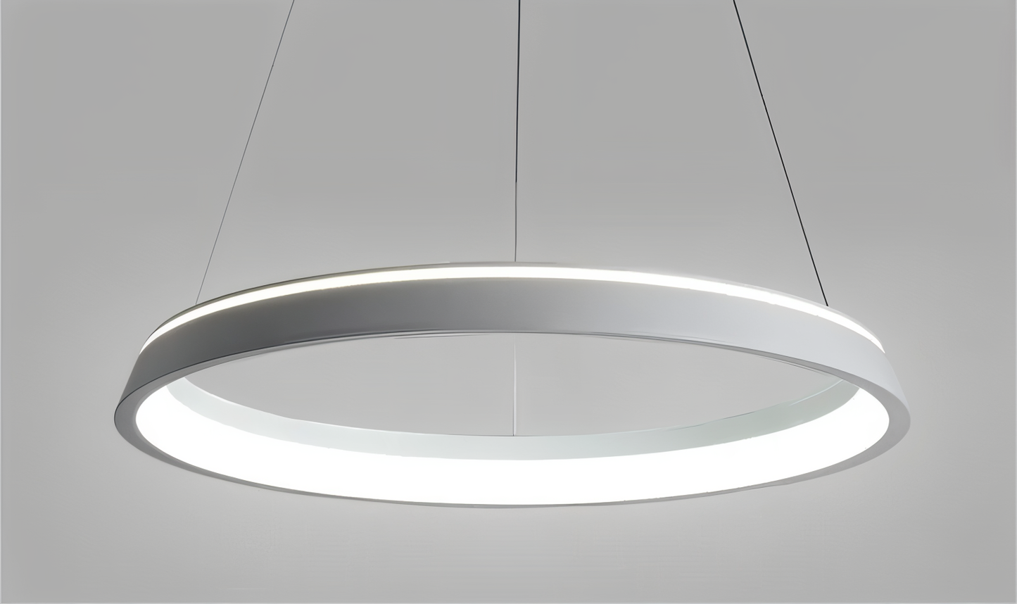 Lunessa | Suspension LED Circulaire Minimaliste – Noir & Blanc Épuré