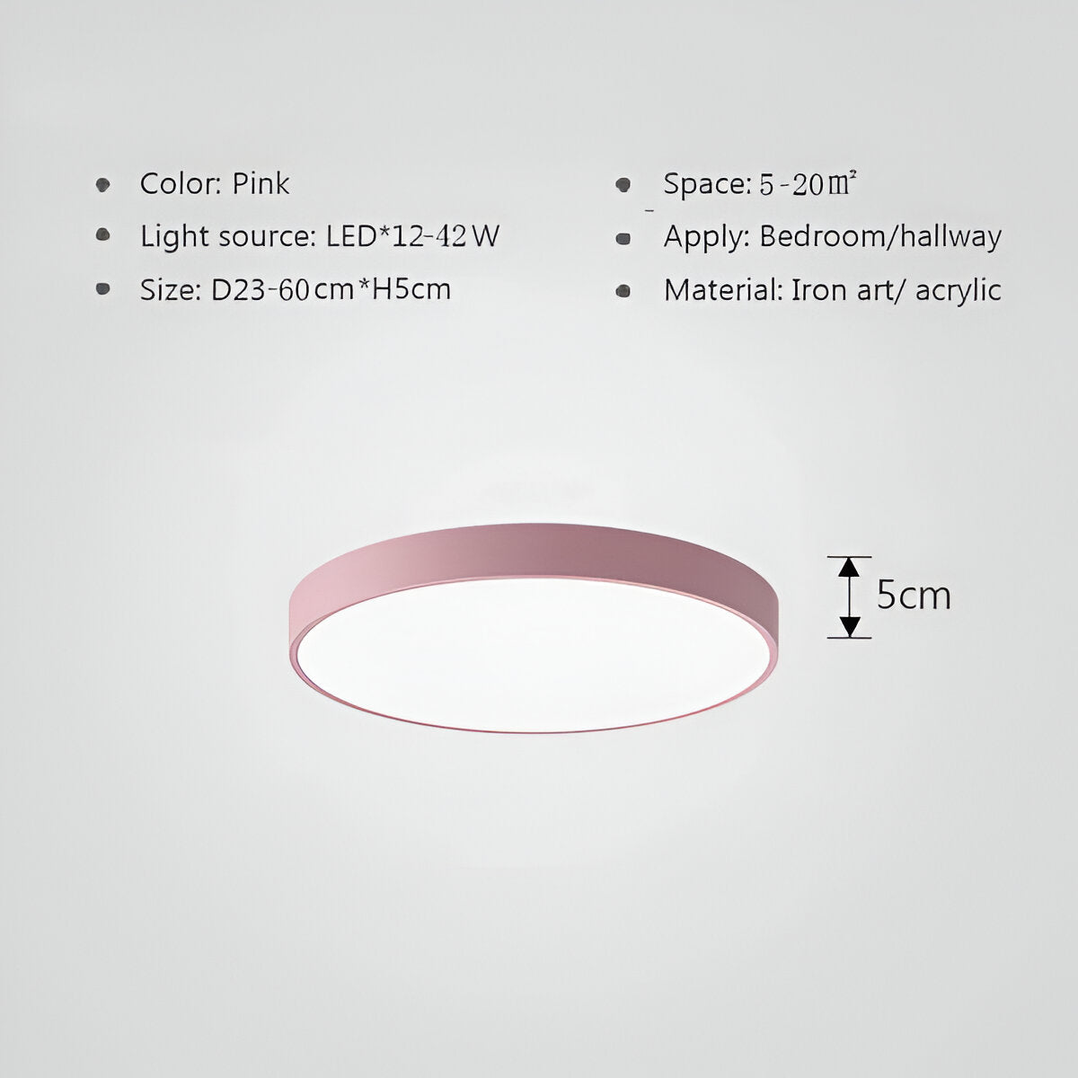 Veloura | Ultradunne Ronde LED Plafondlamp – Macaron Design