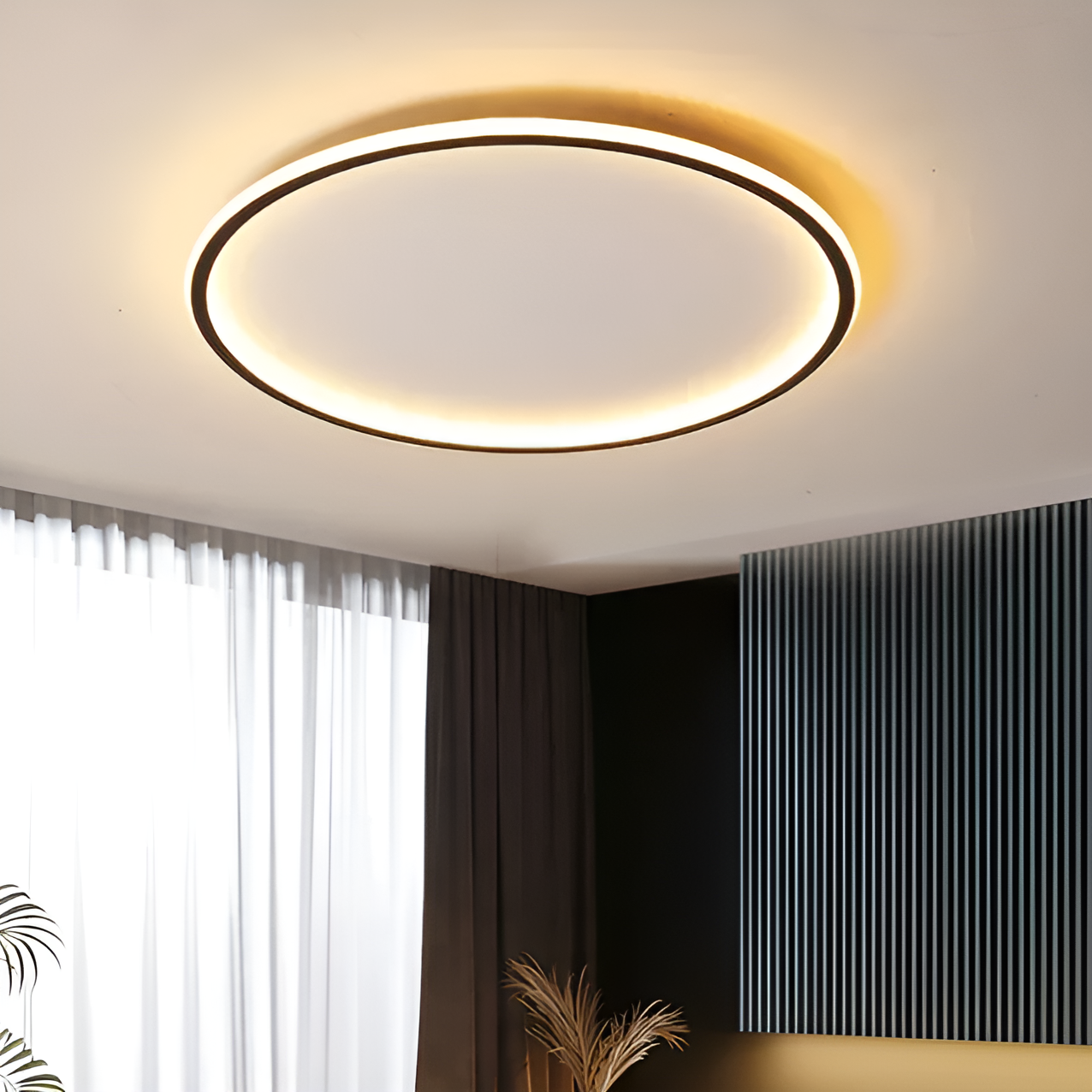 Orbella | Ronde dimbare LED-plafondlamp van glas en metaal
