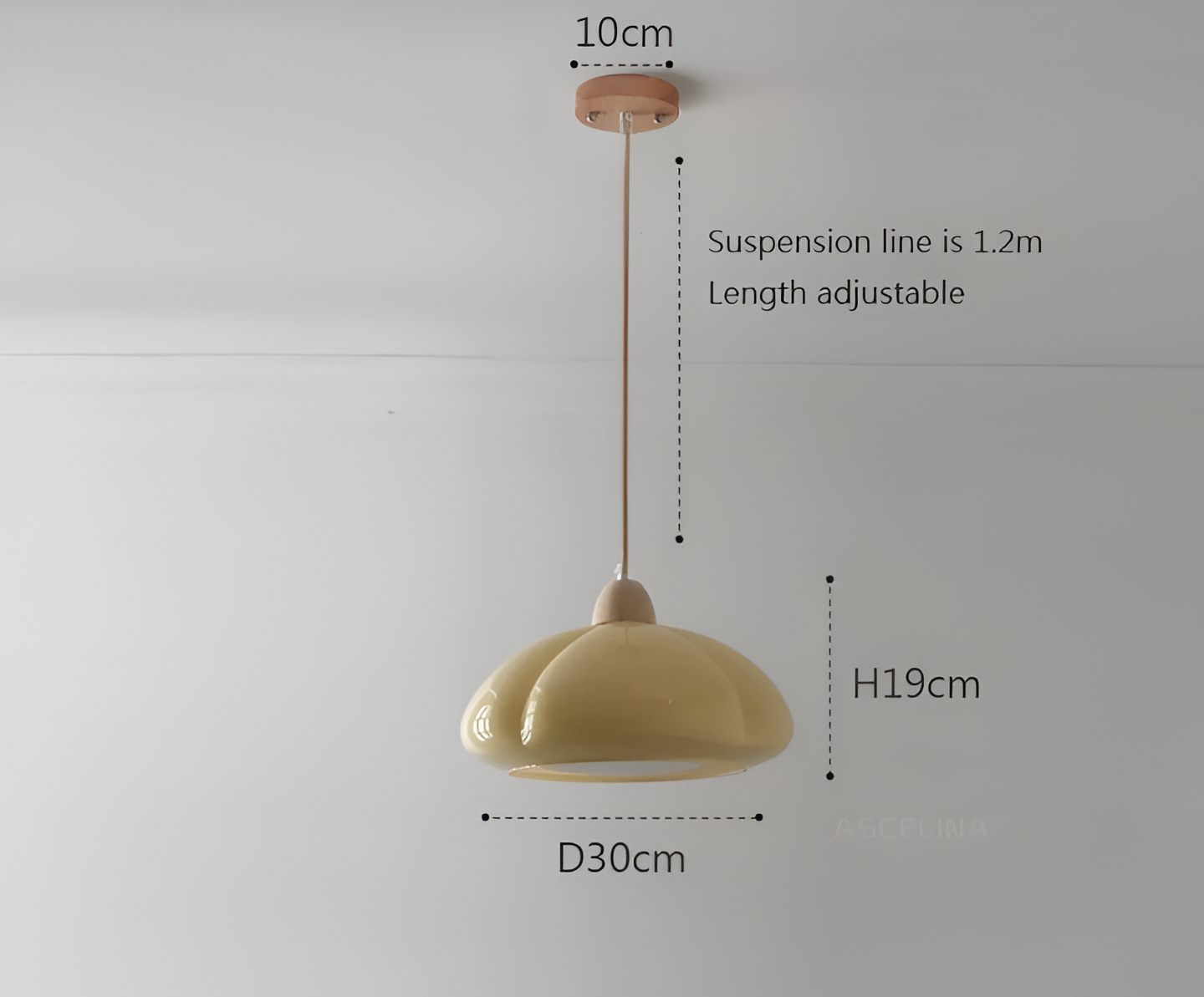 Gourmelle | Retro Pompoen Hanglamp in Glas en Hout – Natuurlijk Noord-Europees Stijl