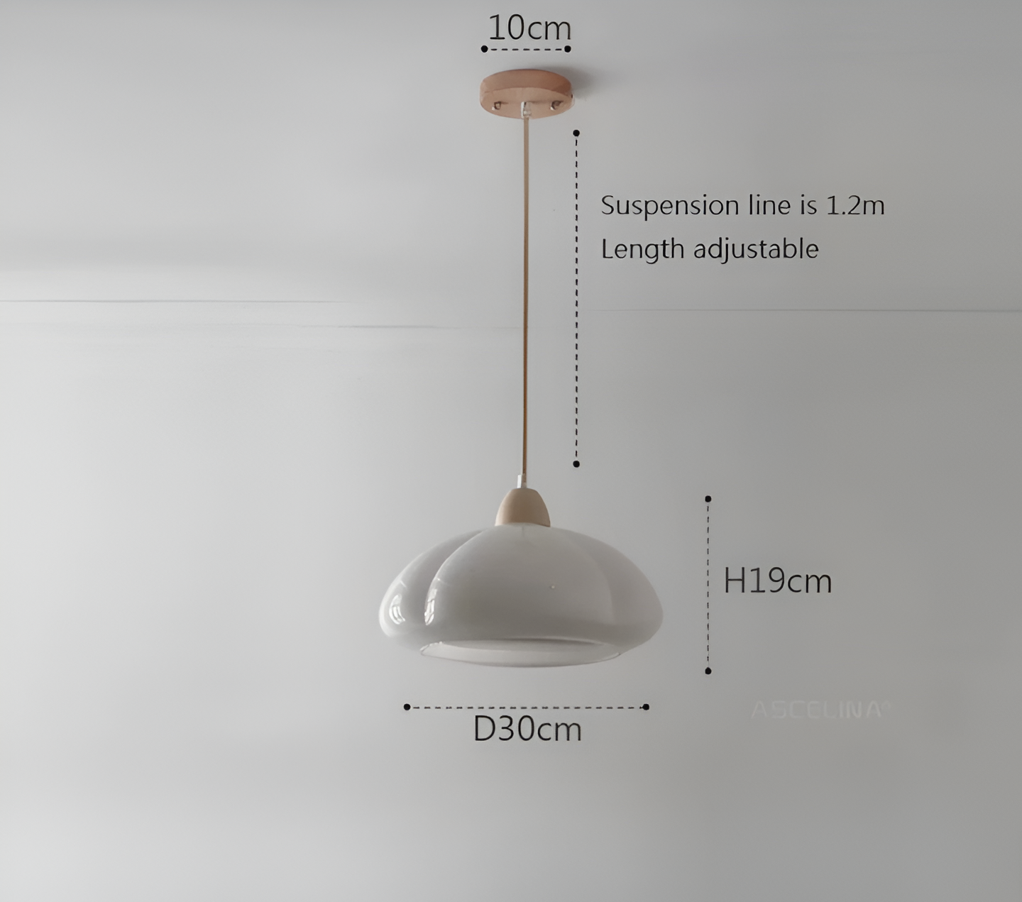Gourmelle | Retro Pompoen Hanglamp in Glas en Hout – Natuurlijk Noord-Europees Stijl