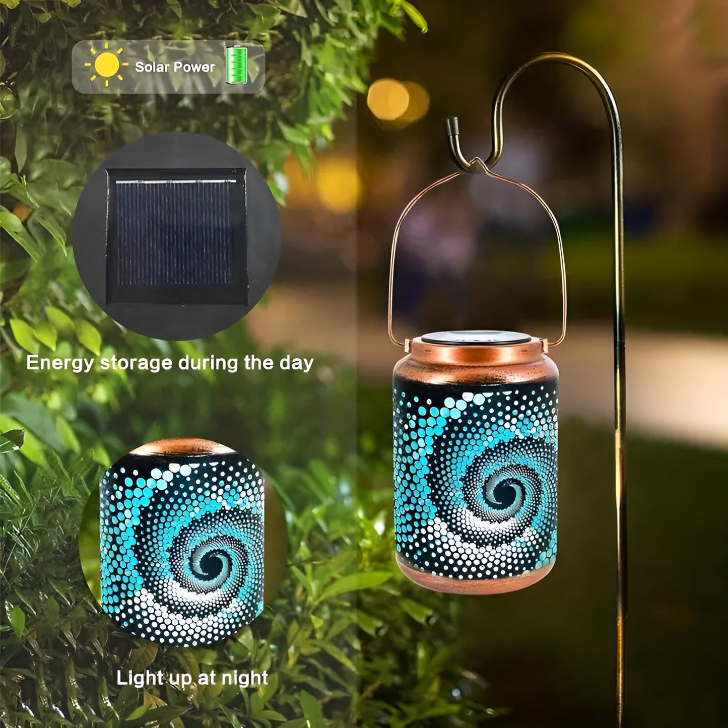 Twinaura – Zonne Tuinlamp met Spiraalpatroon