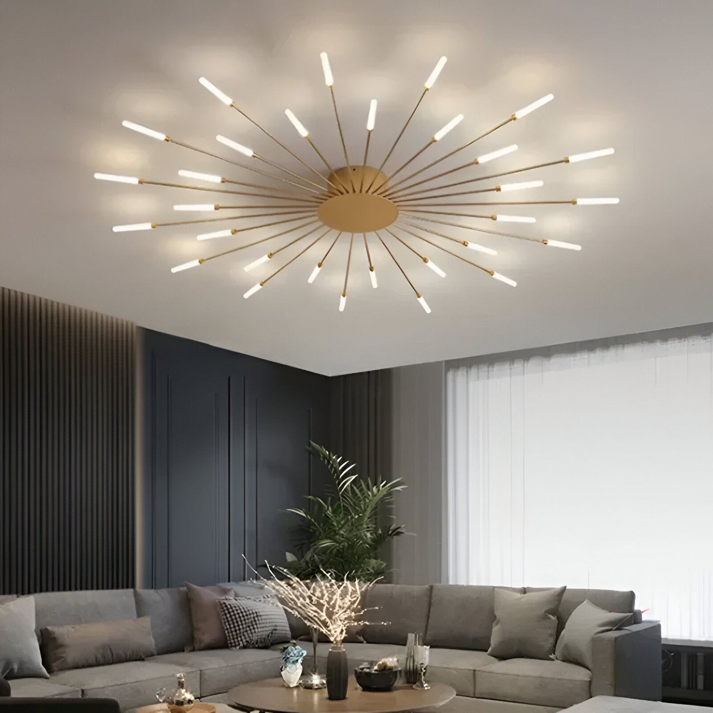 SpiraBright | LED Plafondlamp Noord-Europees met Vuurwerk Design