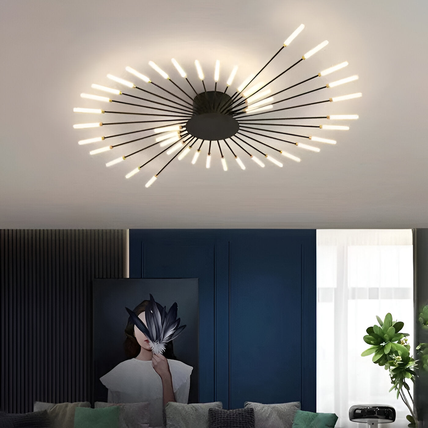SpiraBright | LED Plafondlamp Noord-Europees met Vuurwerk Design