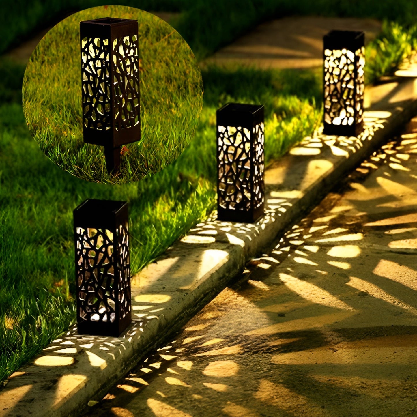 LumaRay – Lot de 2 Lampes Solaires de Jardin en Acier Inoxydable