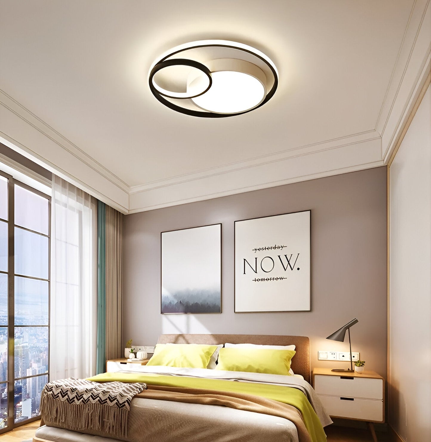 Cirquella | Ronde Dimbare LED Plafondlamp met Drievoudige Ring
