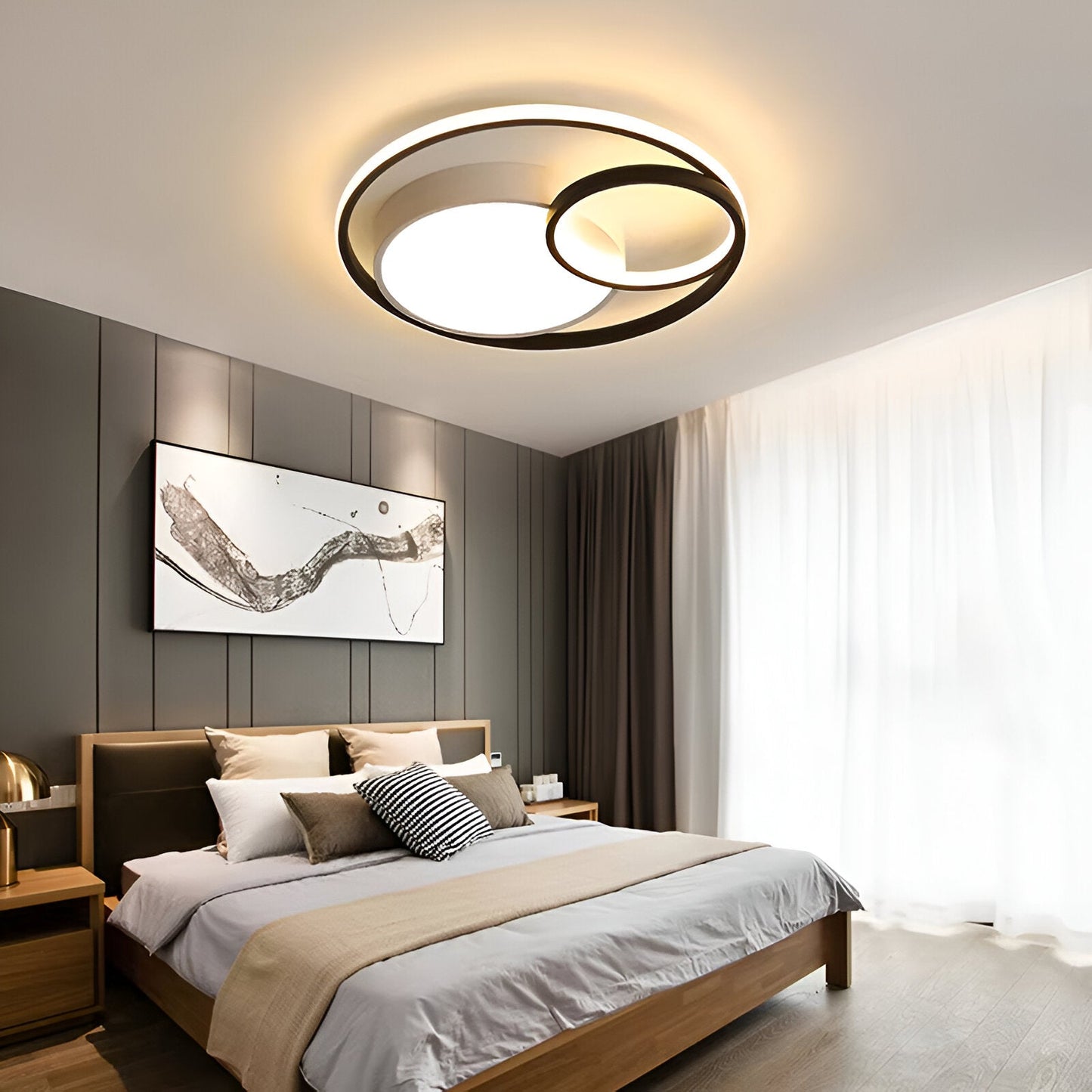 Cirquella | Ronde Dimbare LED Plafondlamp met Drievoudige Ring