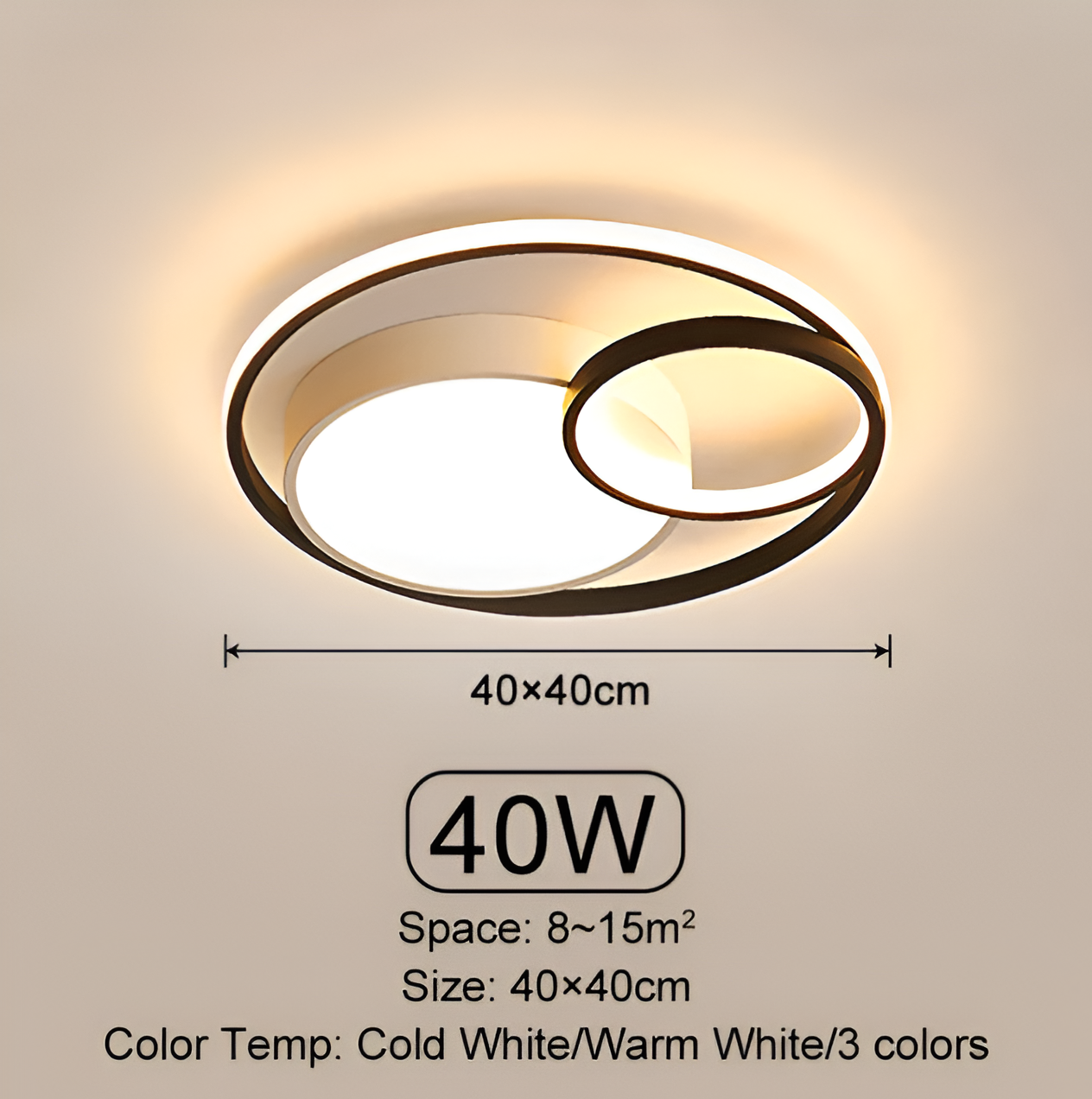 Cirquella | Ronde Dimbare LED Plafondlamp met Drievoudige Ring