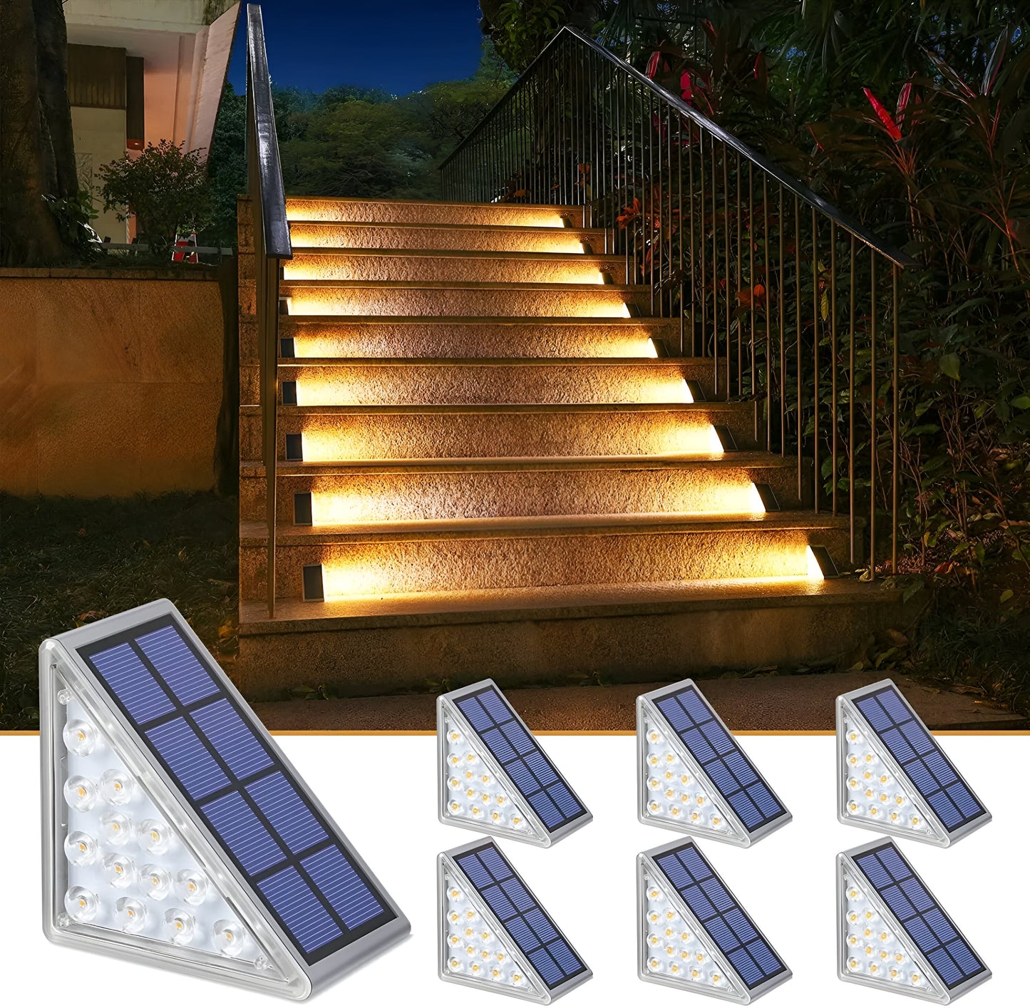 TriLumis – Set van 2 of 6 Driehoekige Zonne-Spotlights IP67