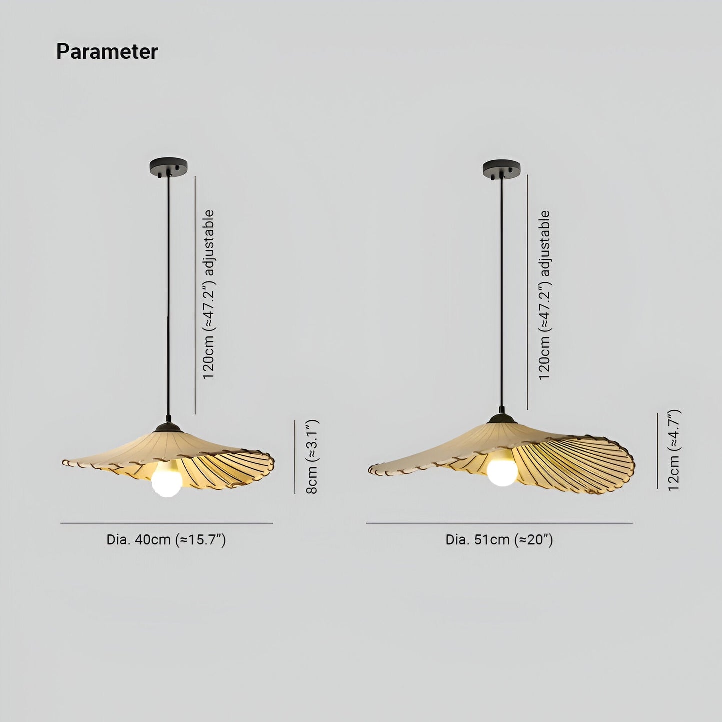 Hinari | Japanse hanglamp van wit textiel en natuurlijk hout