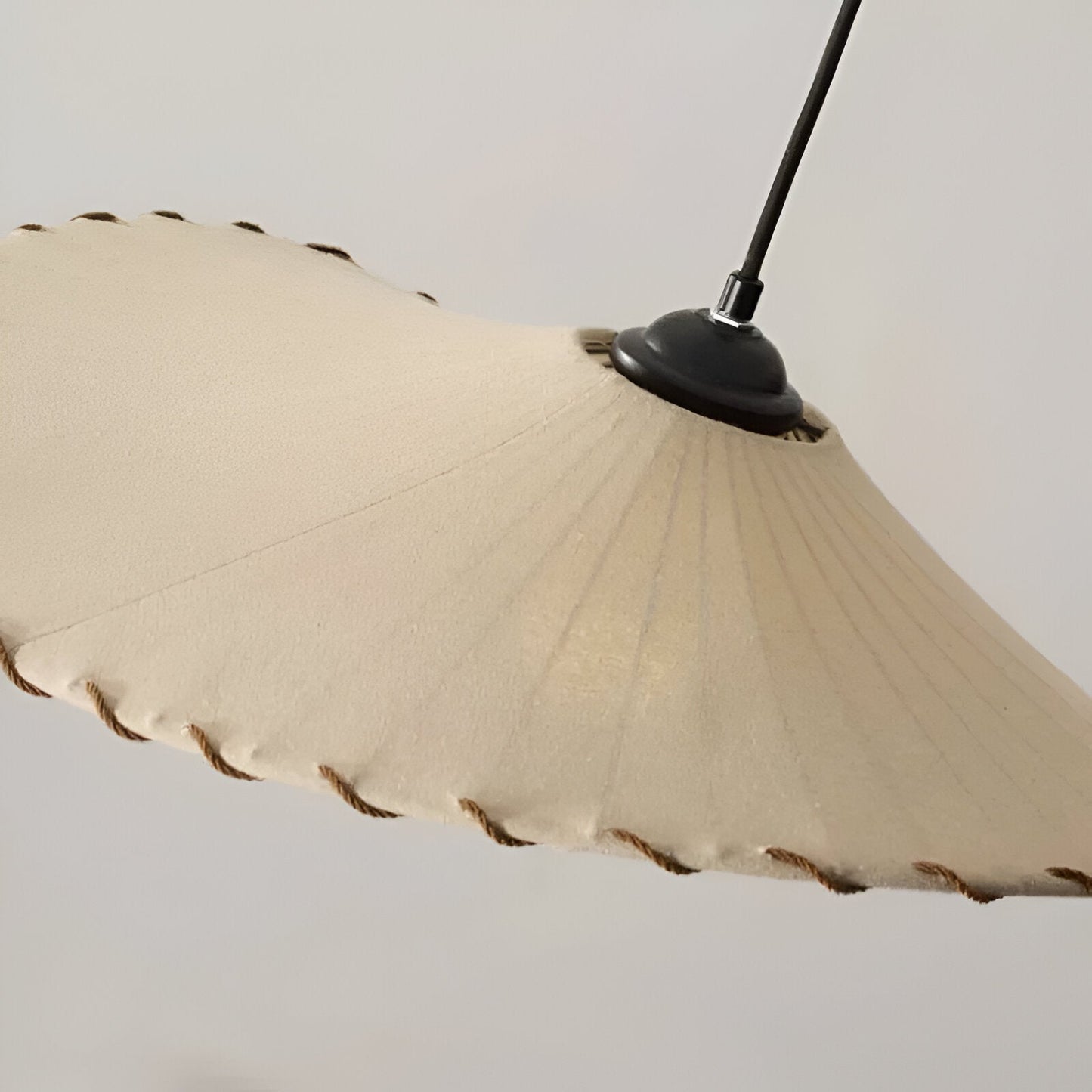 Hinari | Japanse hanglamp van wit textiel en natuurlijk hout