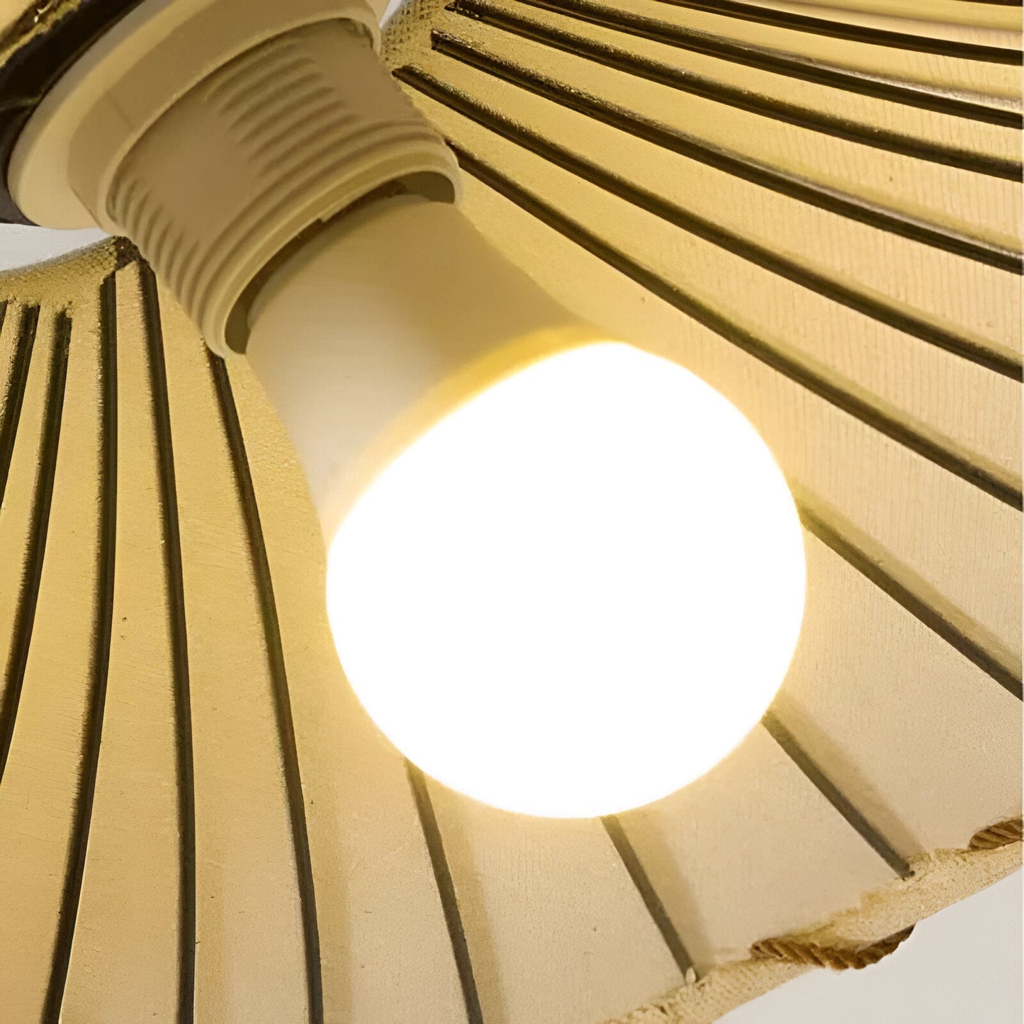 Hinari | Japanse hanglamp van wit textiel en natuurlijk hout