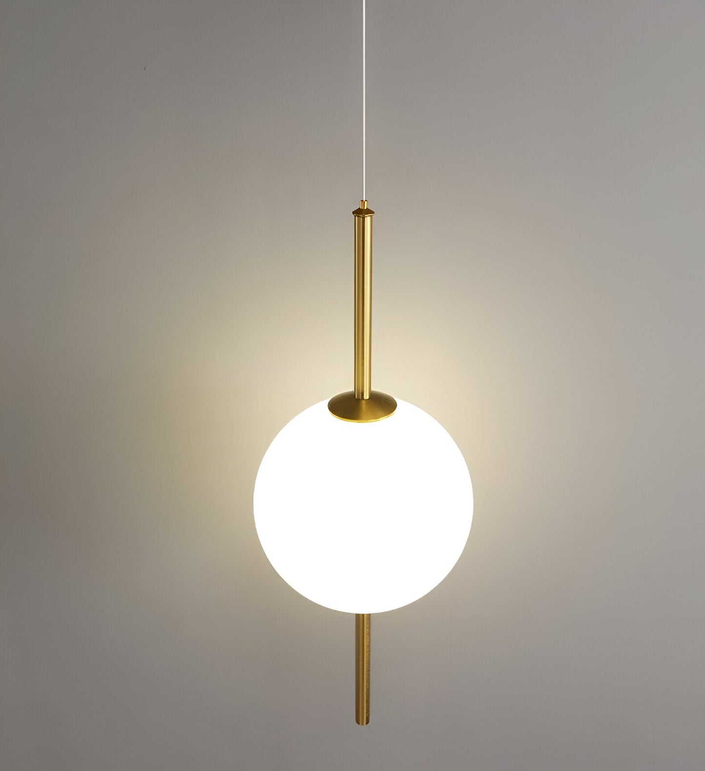 Lunaris | Suspension Verticale avec Globes en Verre Opalin – LED Intégrée