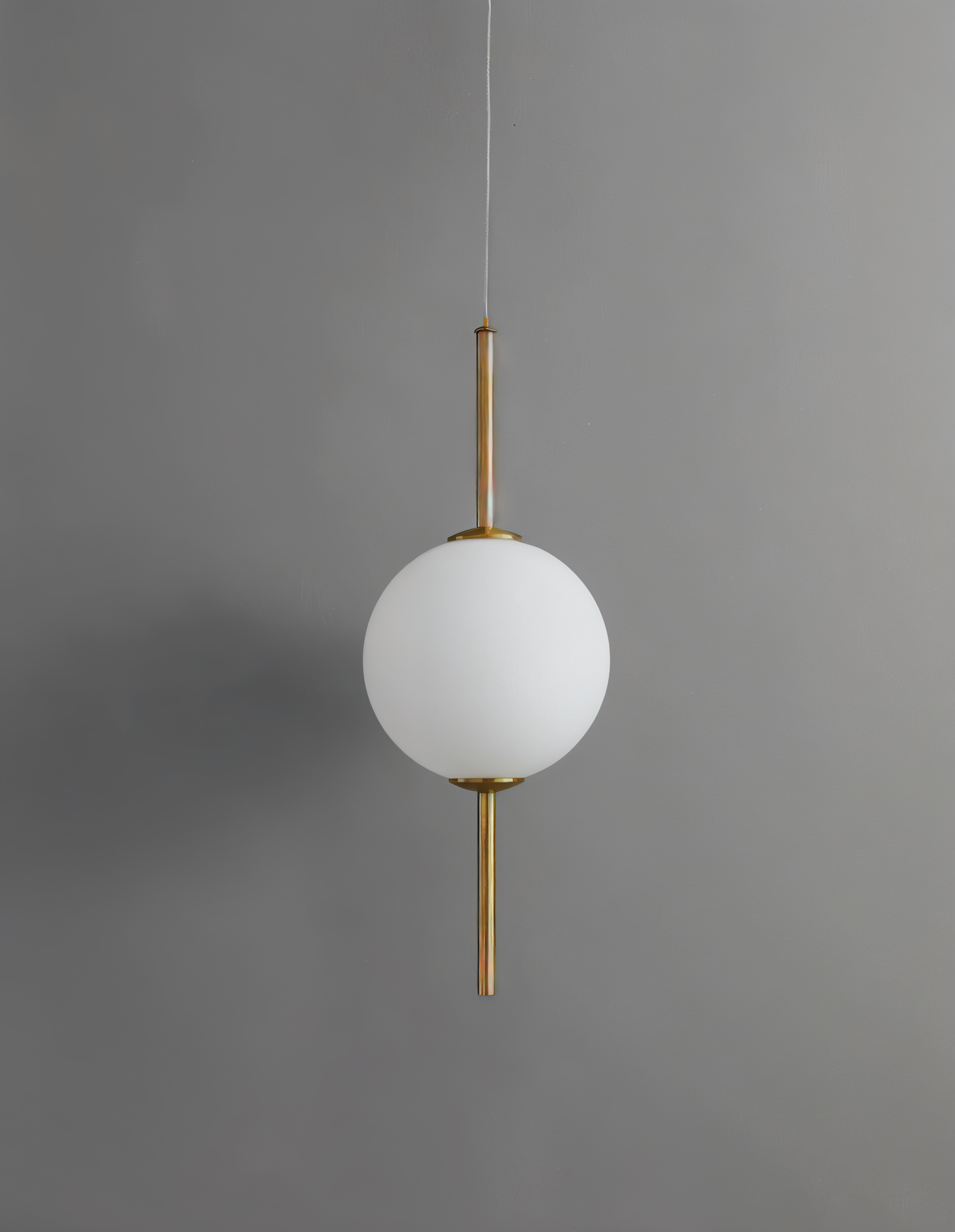 Lunaris | Suspension Verticale avec Globes en Verre Opalin – LED Intégrée