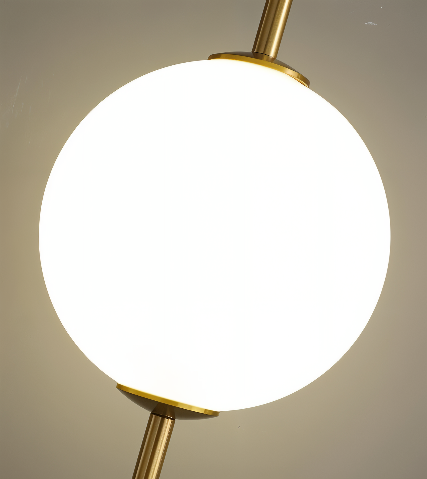Lunaris | Suspension Verticale avec Globes en Verre Opalin – LED Intégrée
