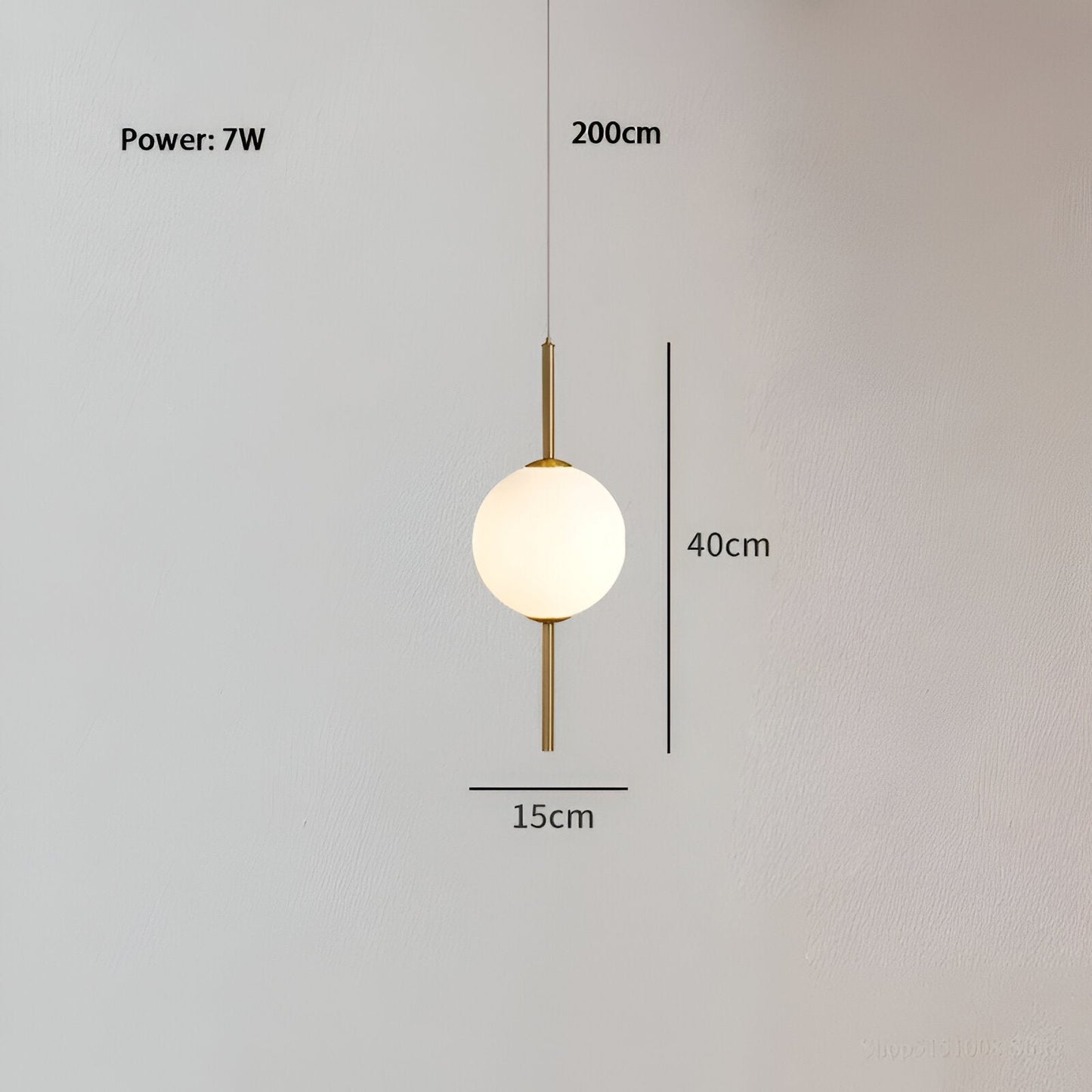 Lunaris | Suspension Verticale avec Globes en Verre Opalin – LED Intégrée