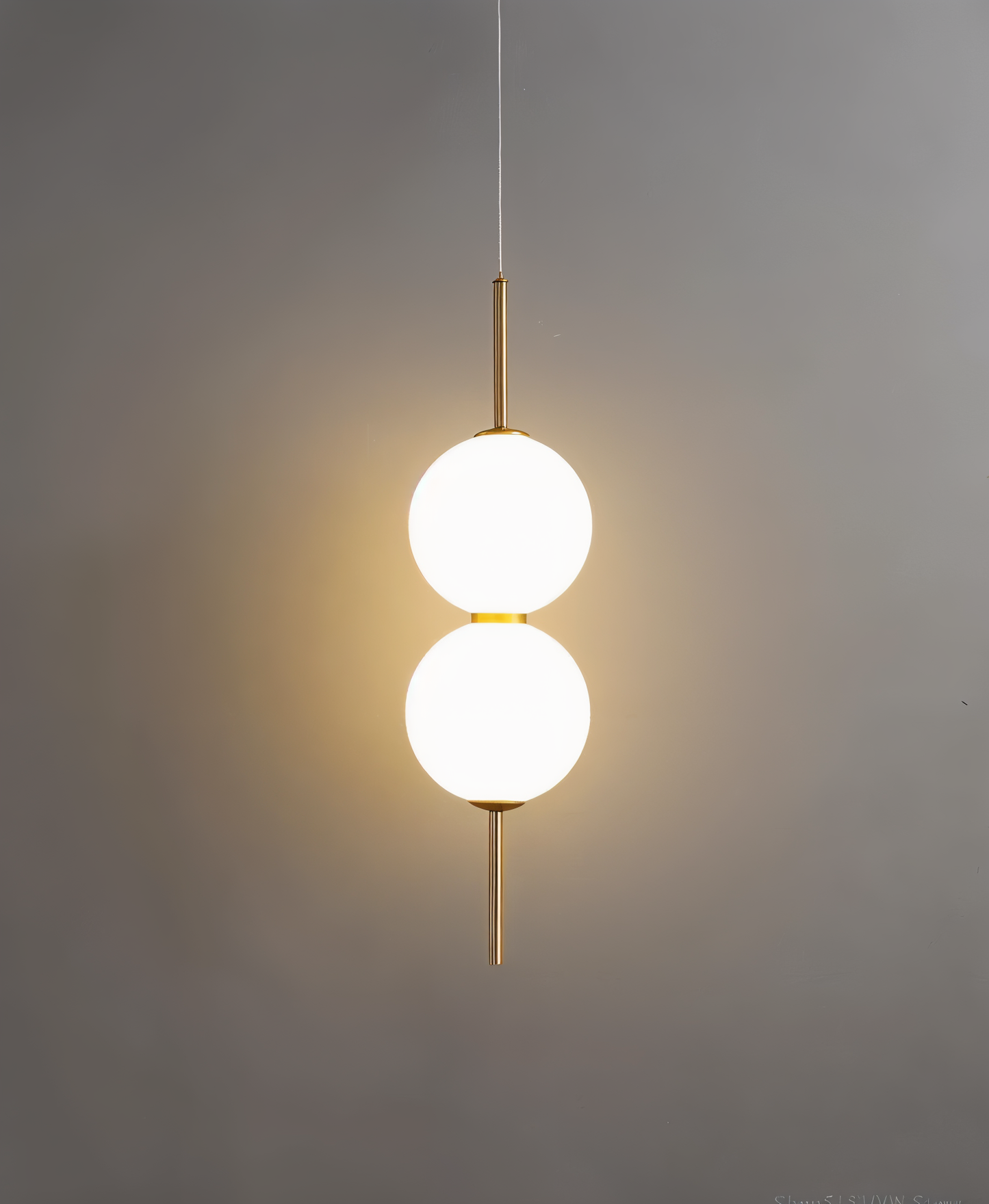 Lunaris | Suspension Verticale avec Globes en Verre Opalin – LED Intégrée