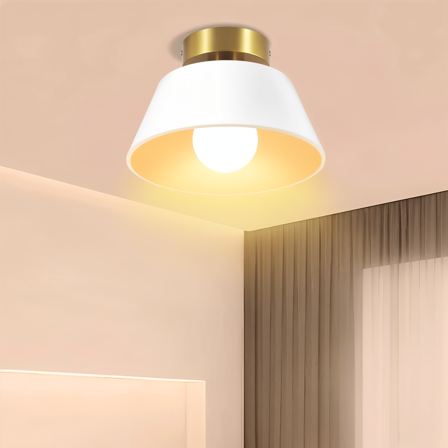 Retrovia | Plafonnier Métallique LED Style Vintage Noir & Blanc
