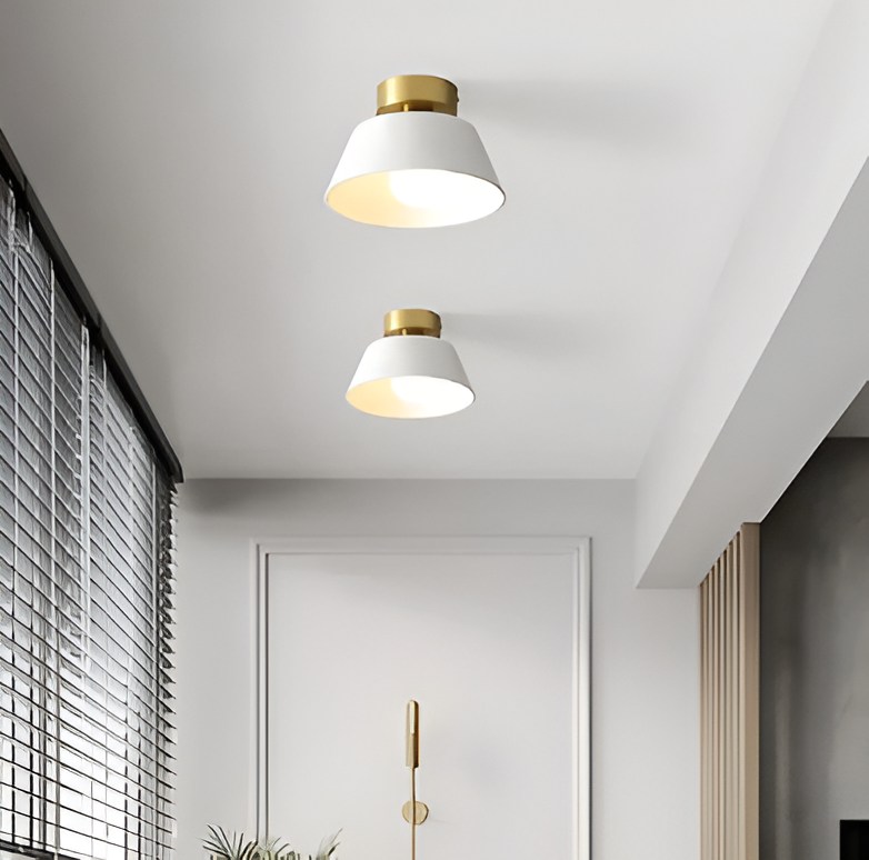 Retrovia | Plafonnier Métallique LED Style Vintage Noir & Blanc