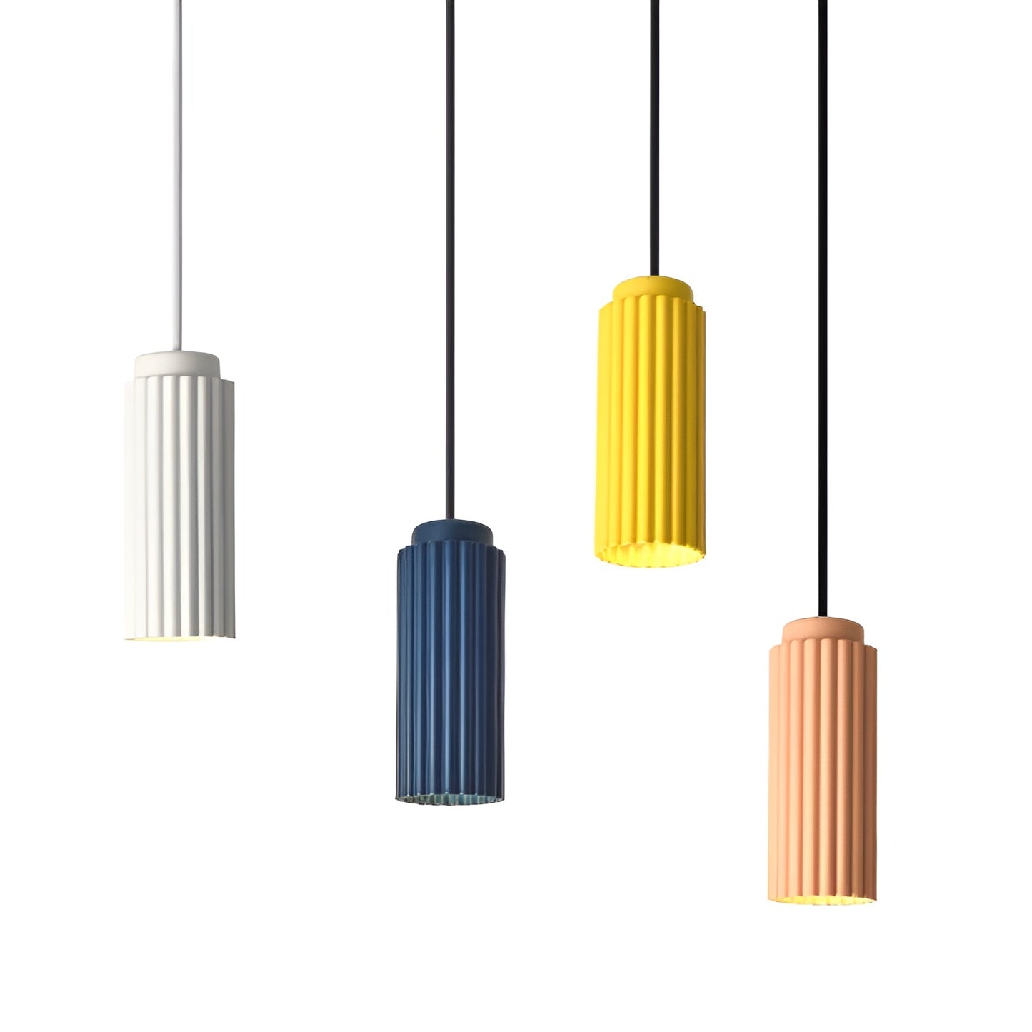 GlassoWave | Cilindrische ophanging van glas en metaal in Scandinavisch design