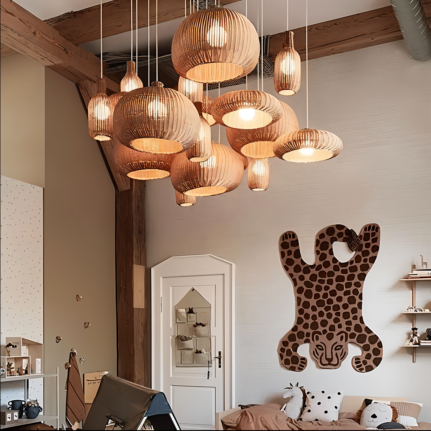 Solbaya | Suspension Artisanale en Rotin Tressé – Style Vintage Naturel