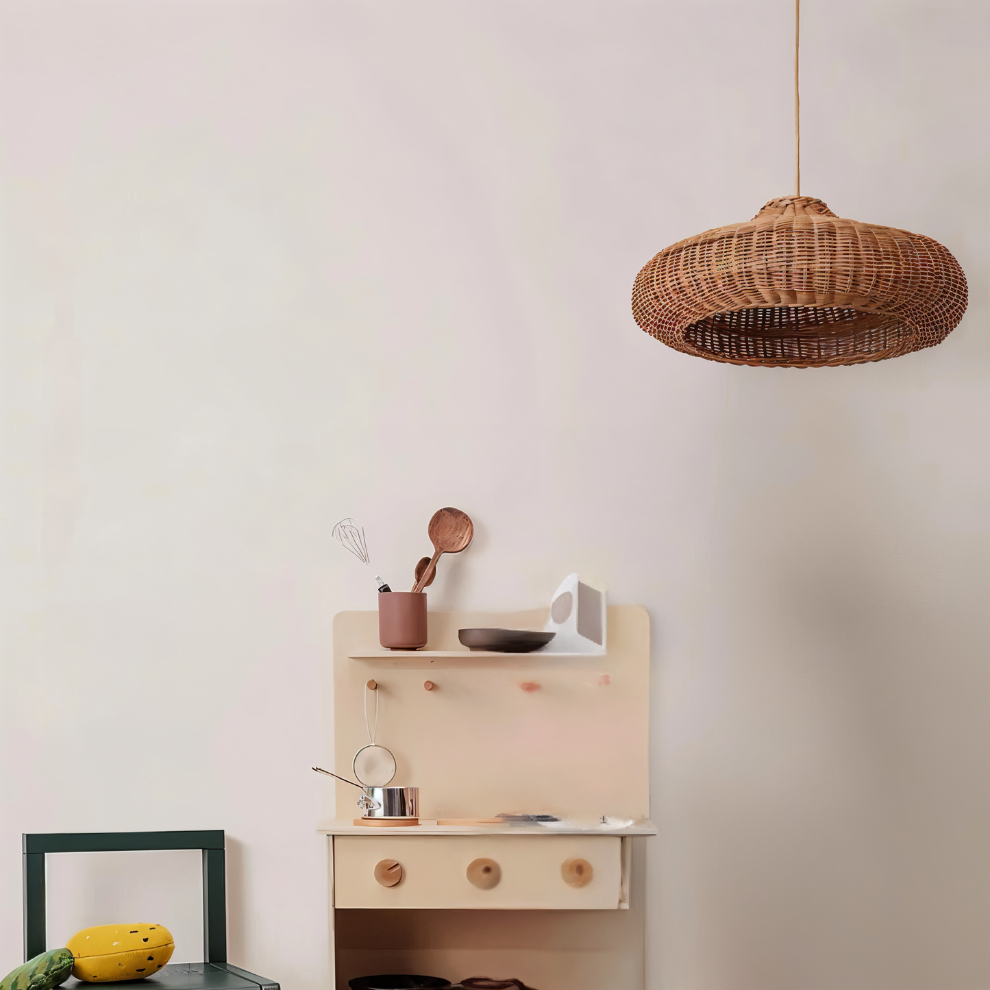 Solbaya | Suspension Artisanale en Rotin Tressé – Style Vintage Naturel