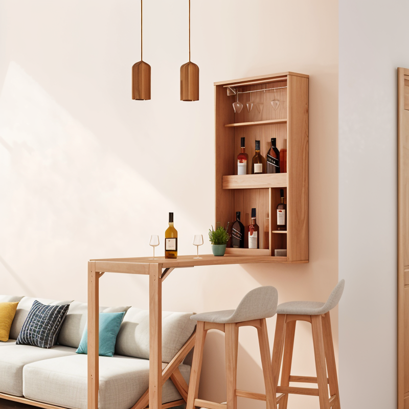 TimberGlow | Cilindrische hanglamp van essen- of acaciahout