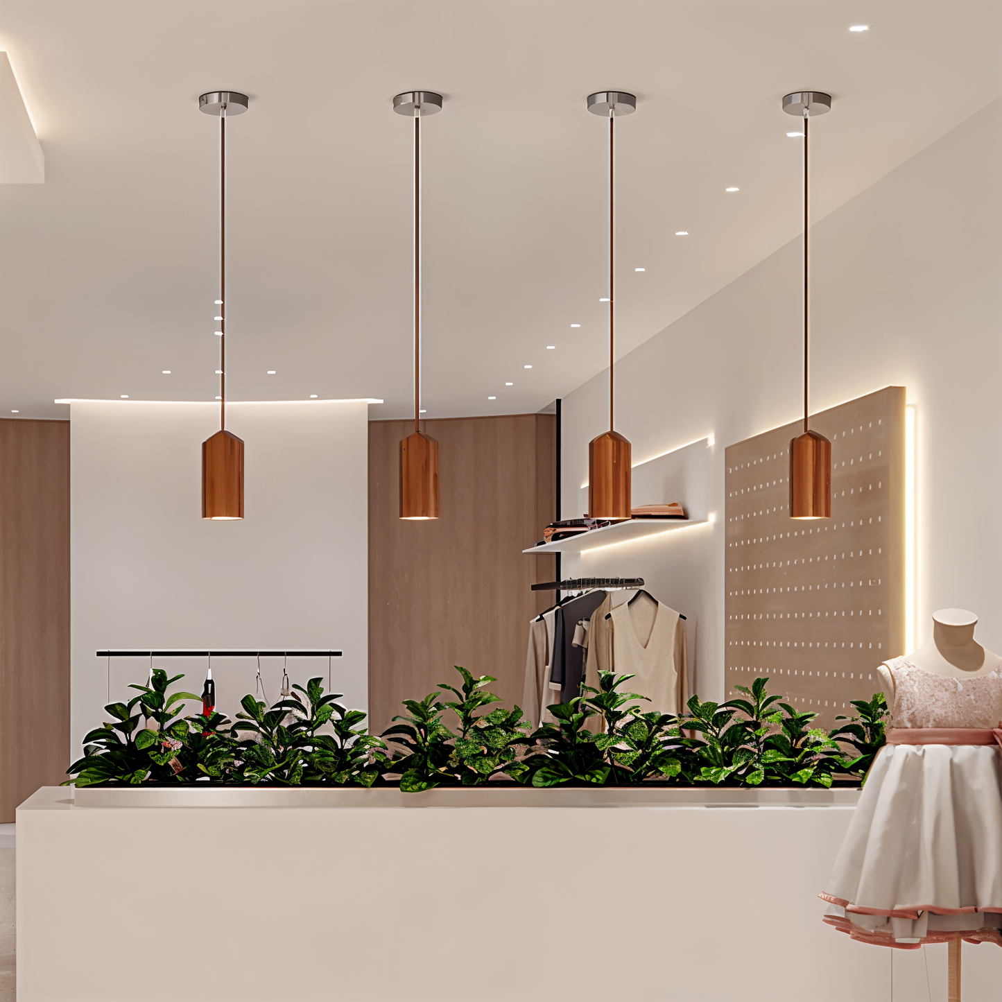 TimberGlow | Cilindrische hanglamp van essen- of acaciahout